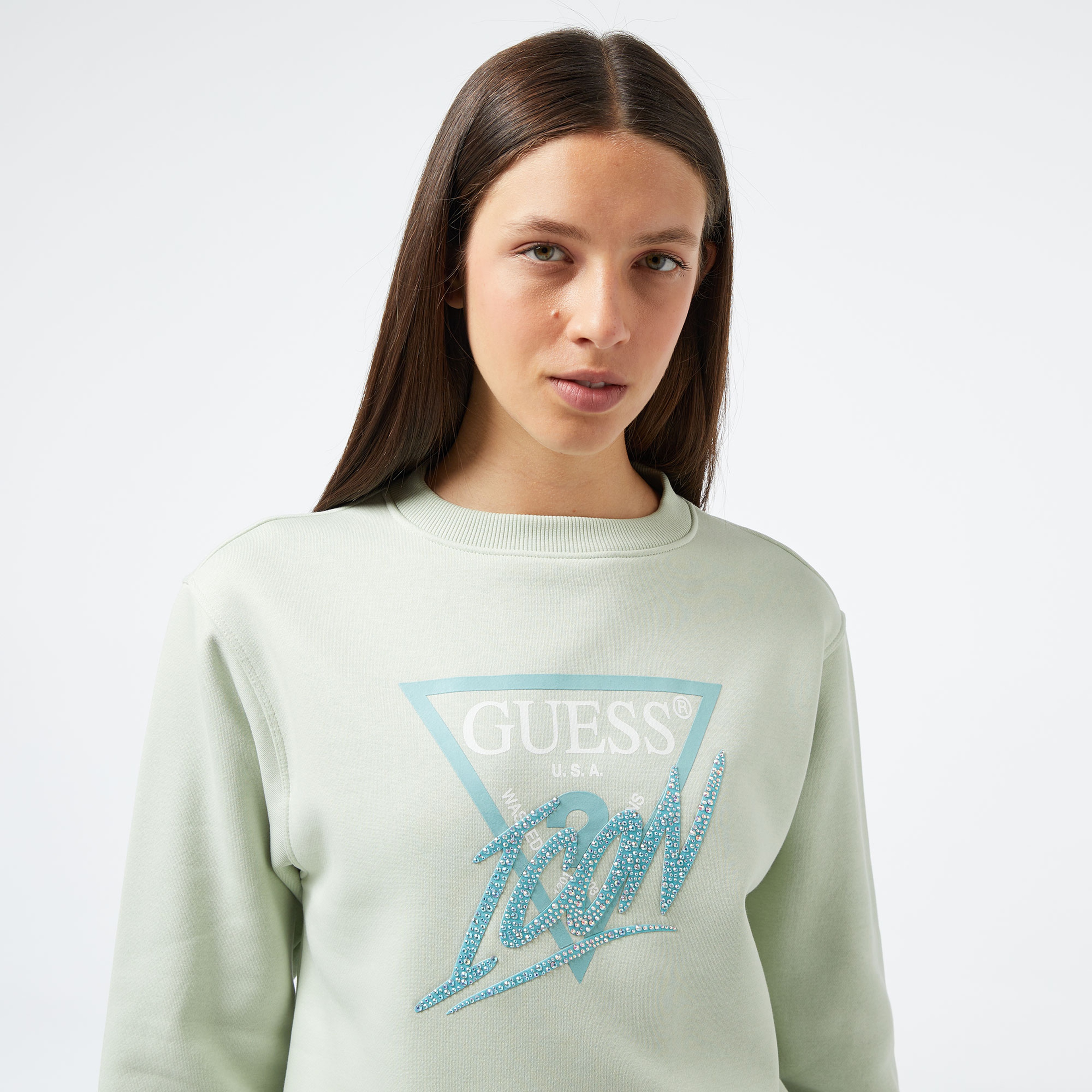 Guess Kadın Yeşil Sweatshirt