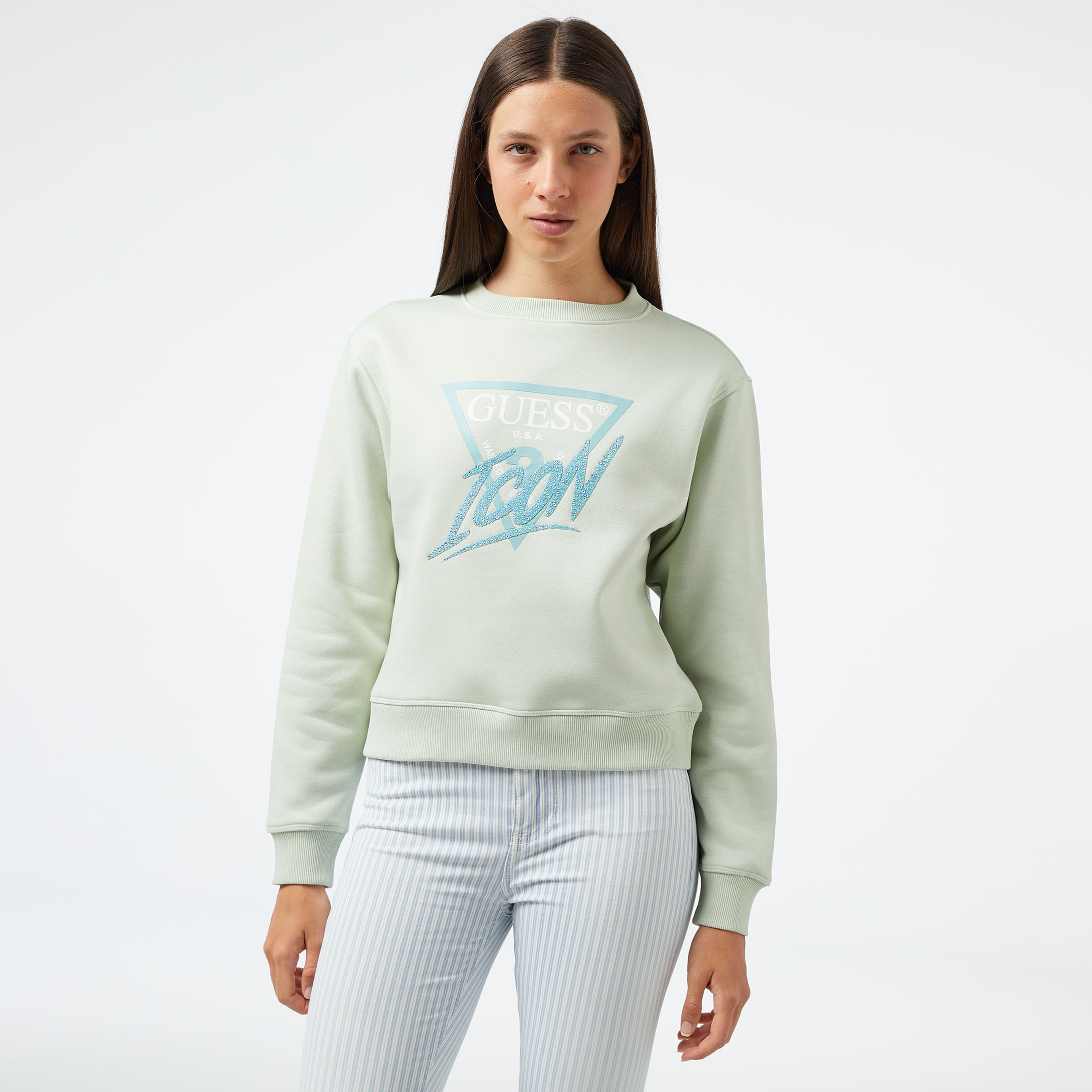 Guess Kadın Yeşil Sweatshirt