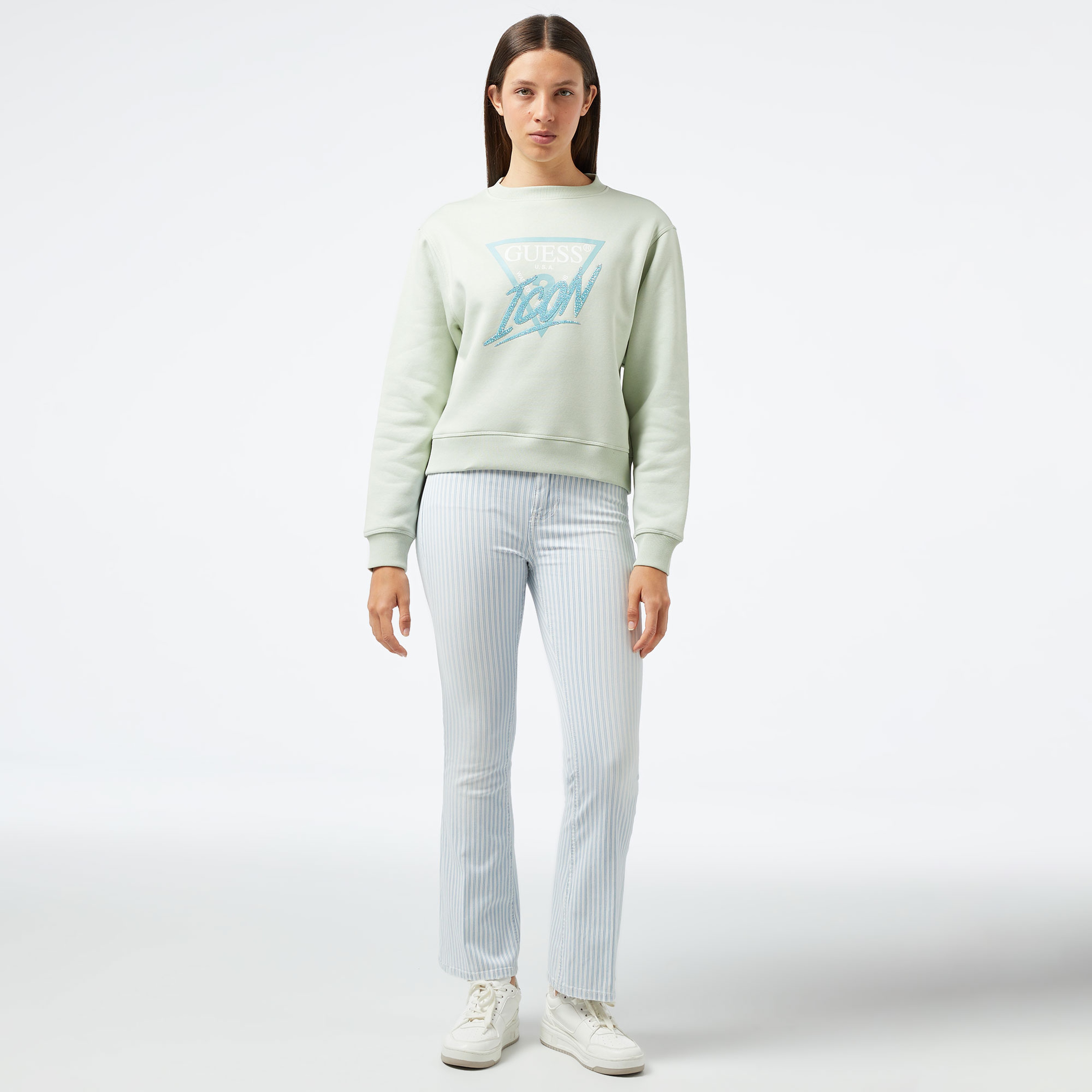 Guess Kadın Yeşil Sweatshirt