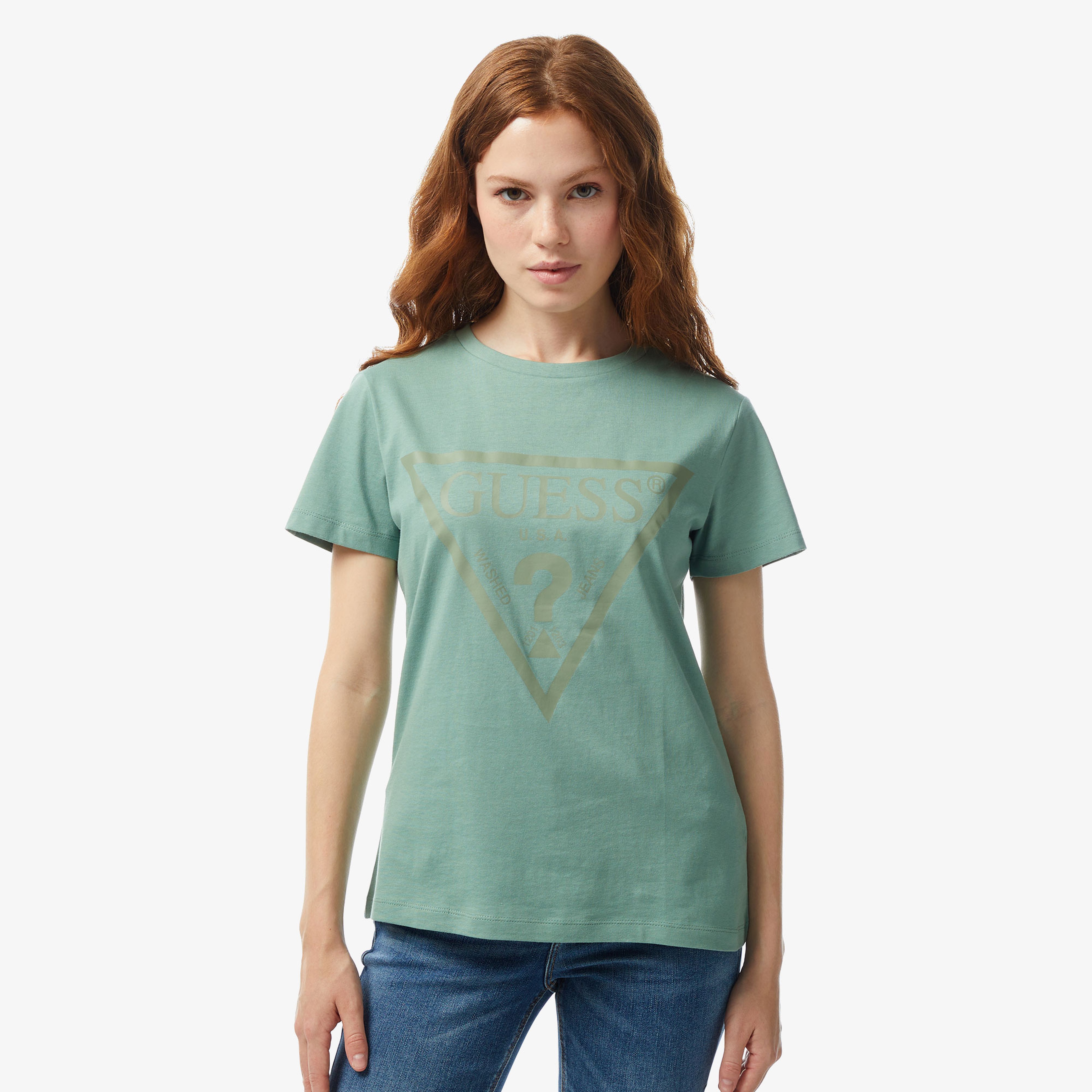 Guess Kadın Yeşil Tshirt