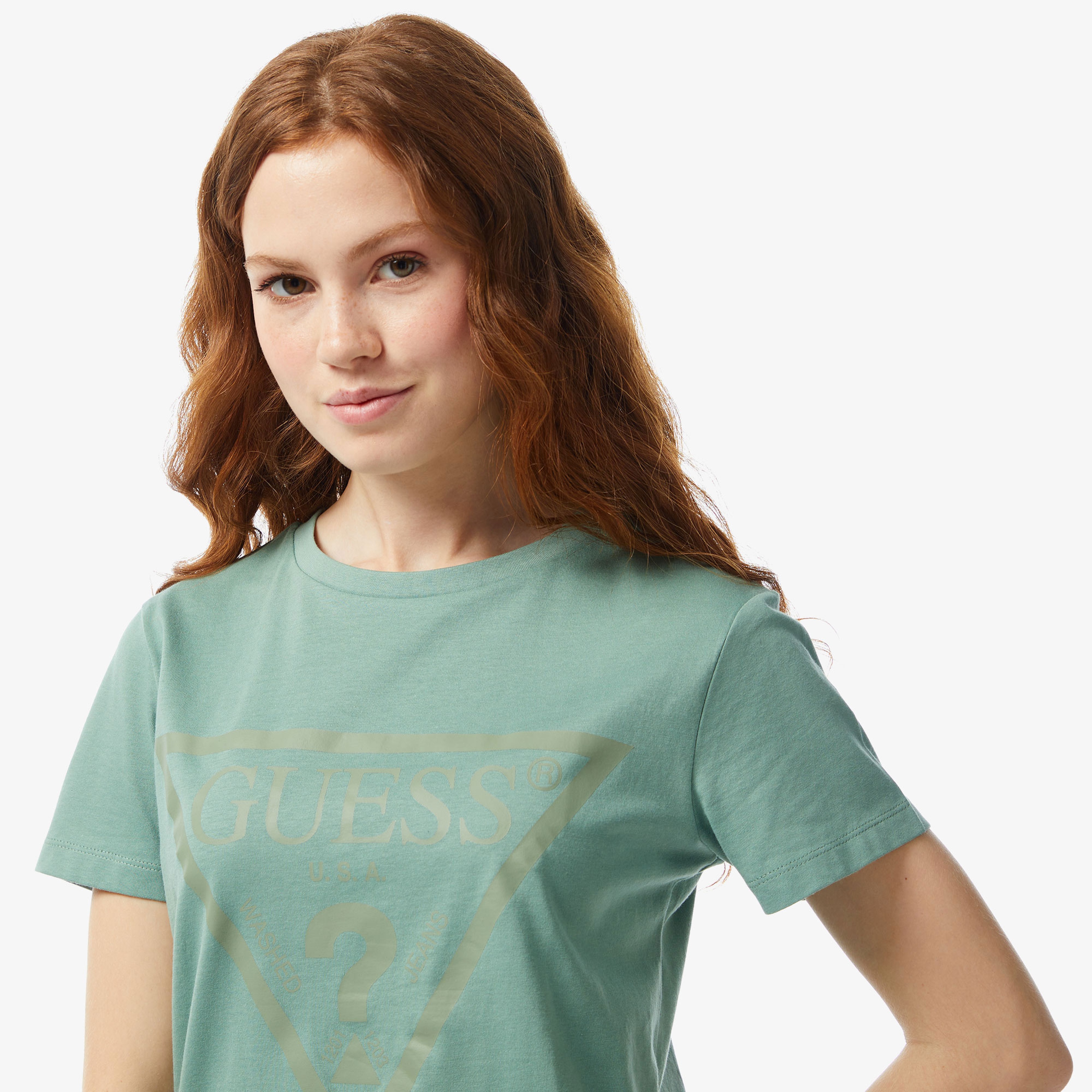 Guess Kadın Yeşil Tshirt