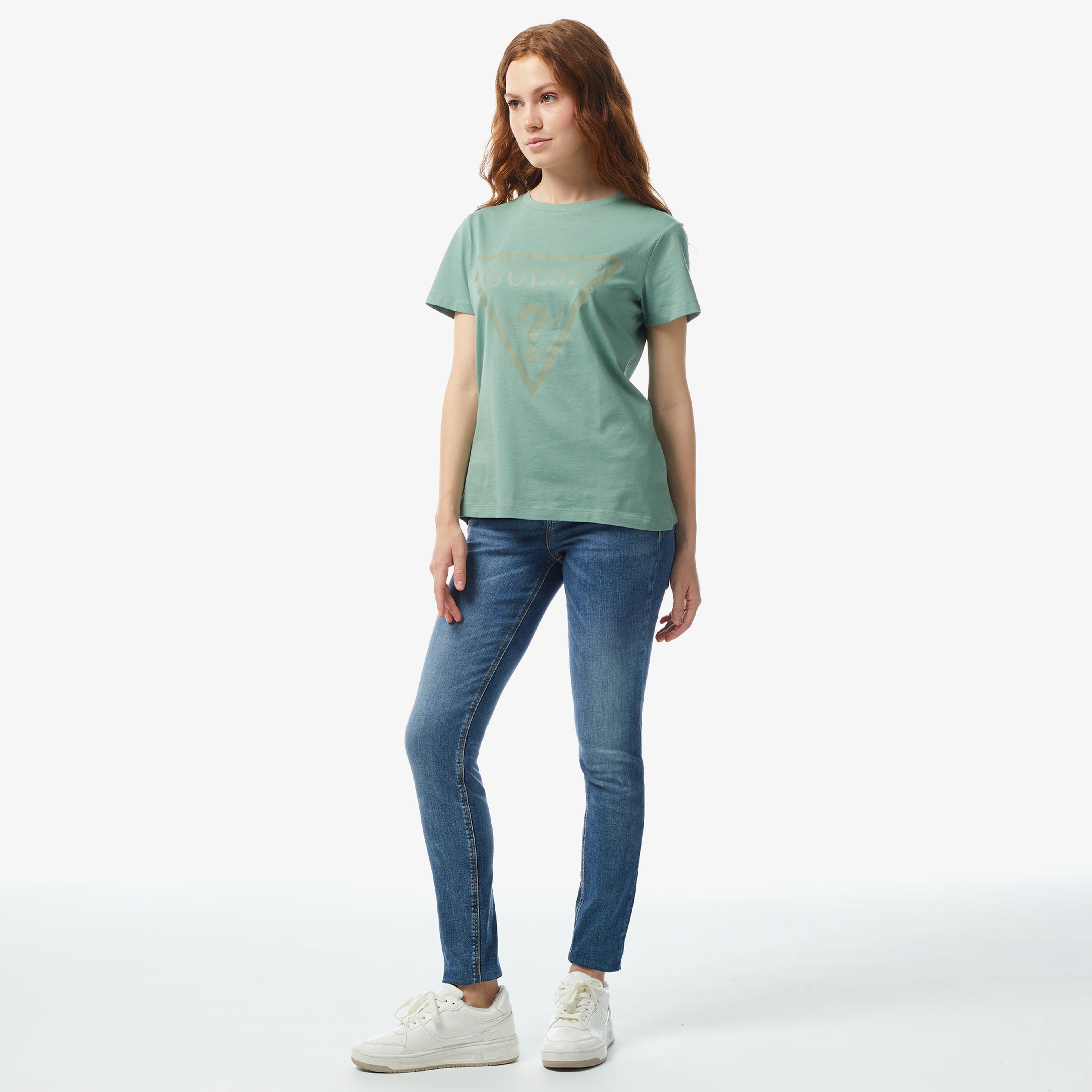 Guess Kadın Yeşil Tshirt