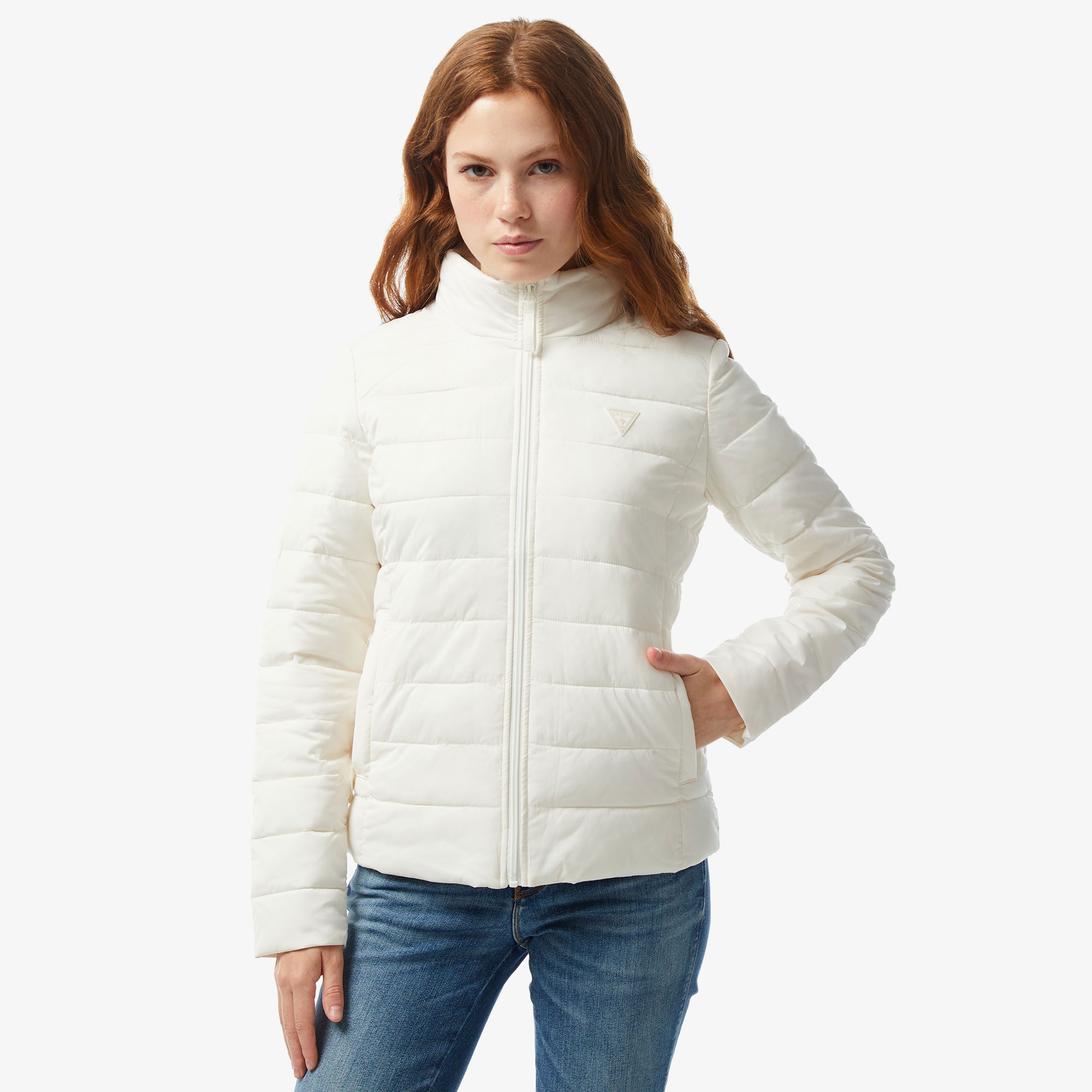 Guess Kadın Beyaz Mont