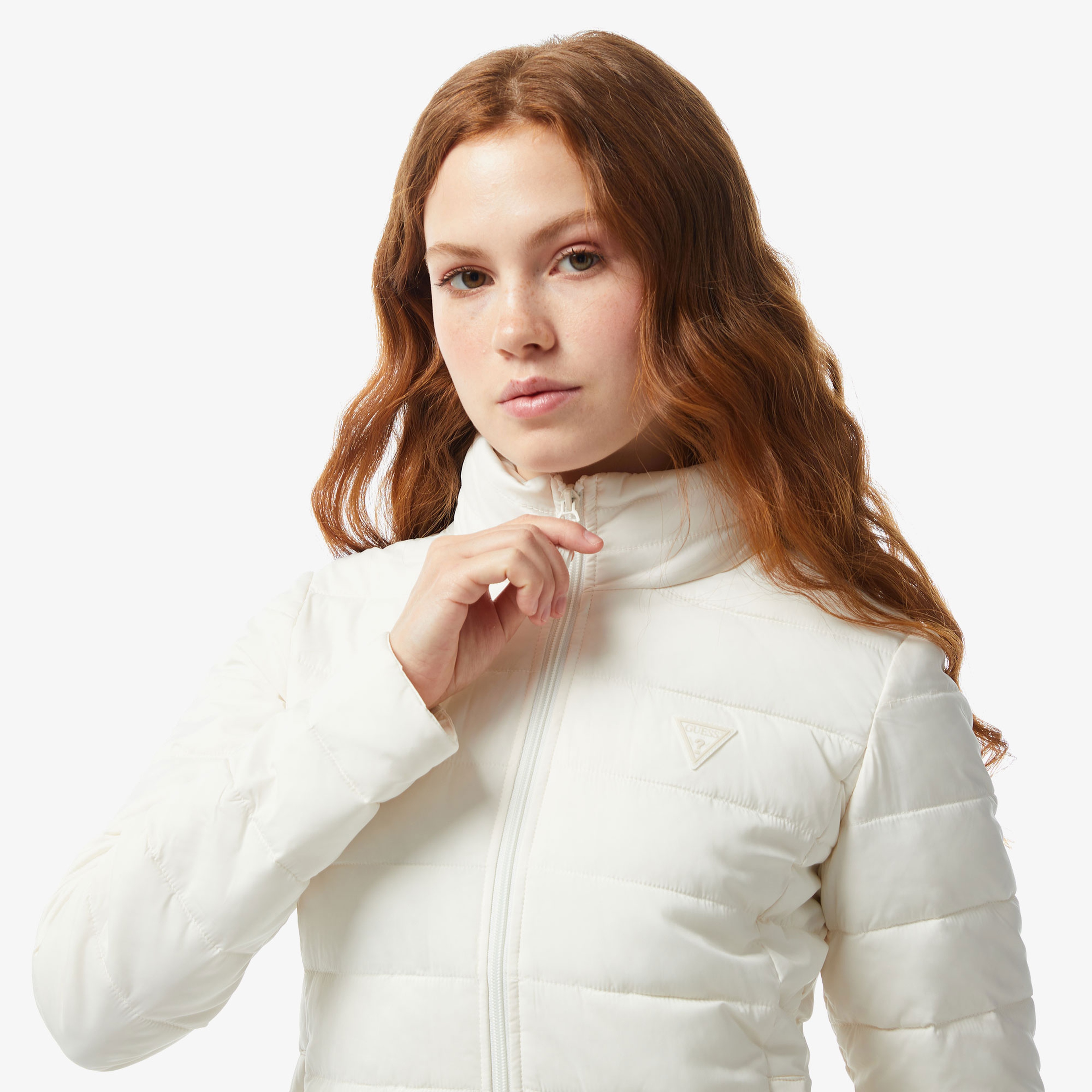 Guess Kadın Beyaz Mont