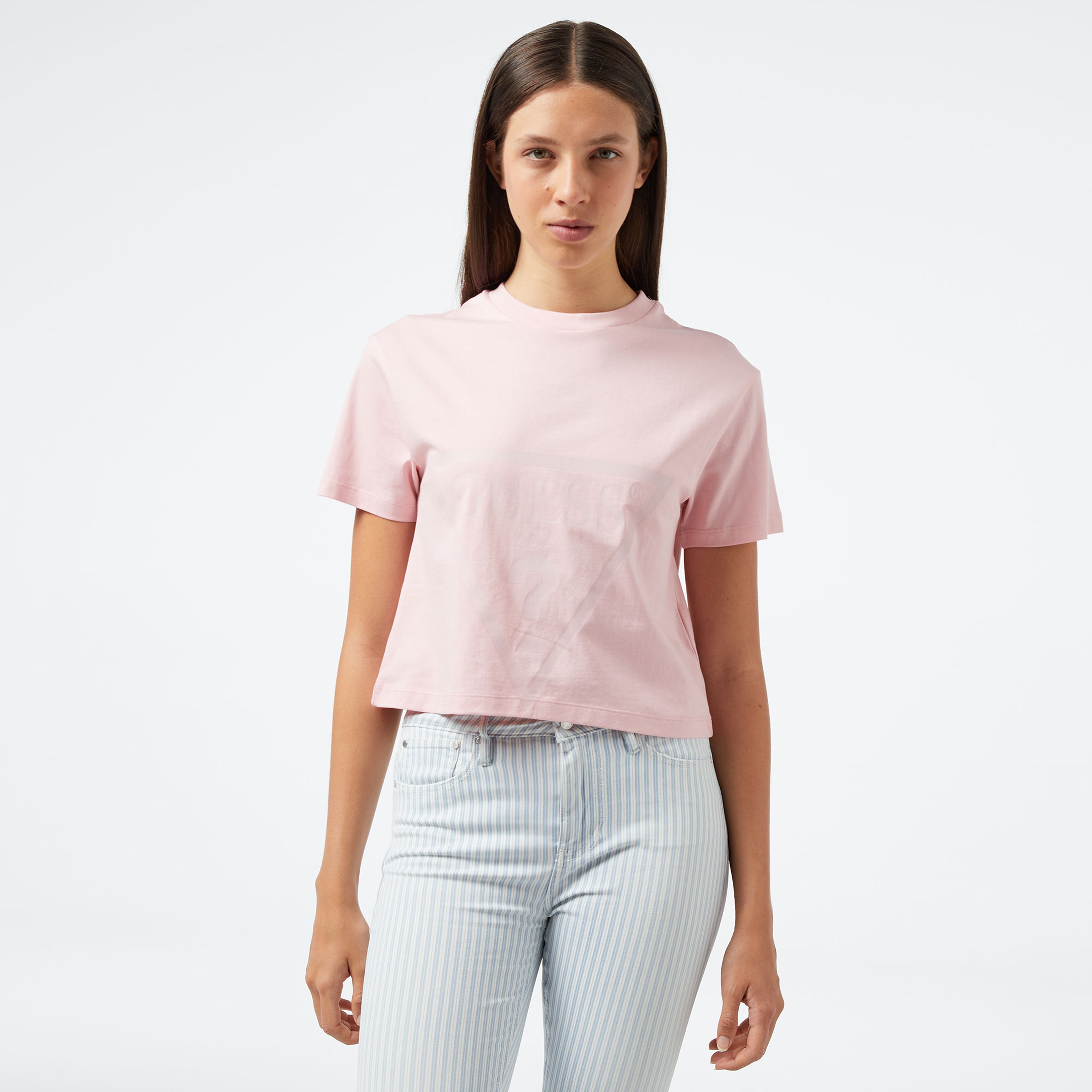 Guess Kadın Pembe Tshirt