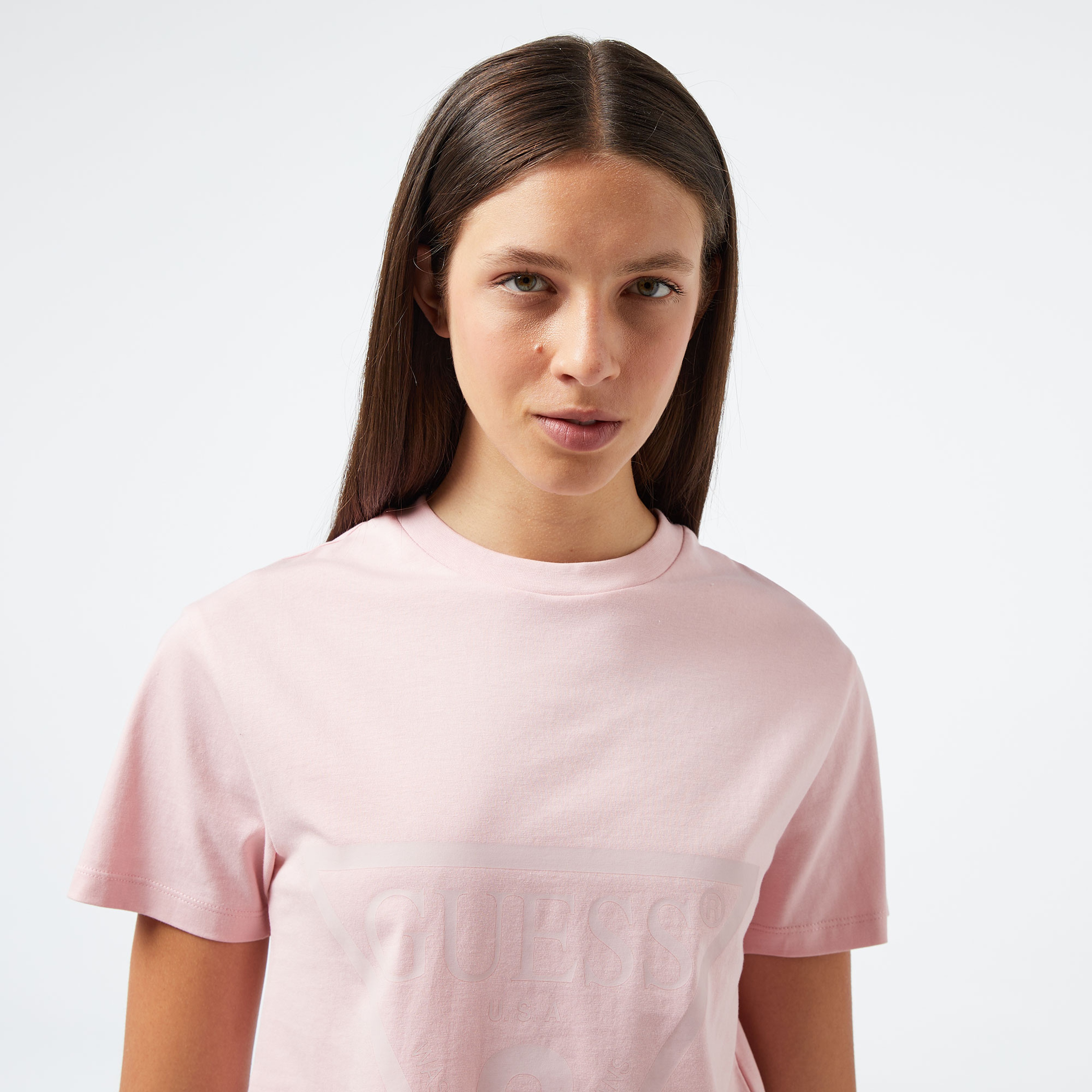 Guess Kadın Pembe Tshirt