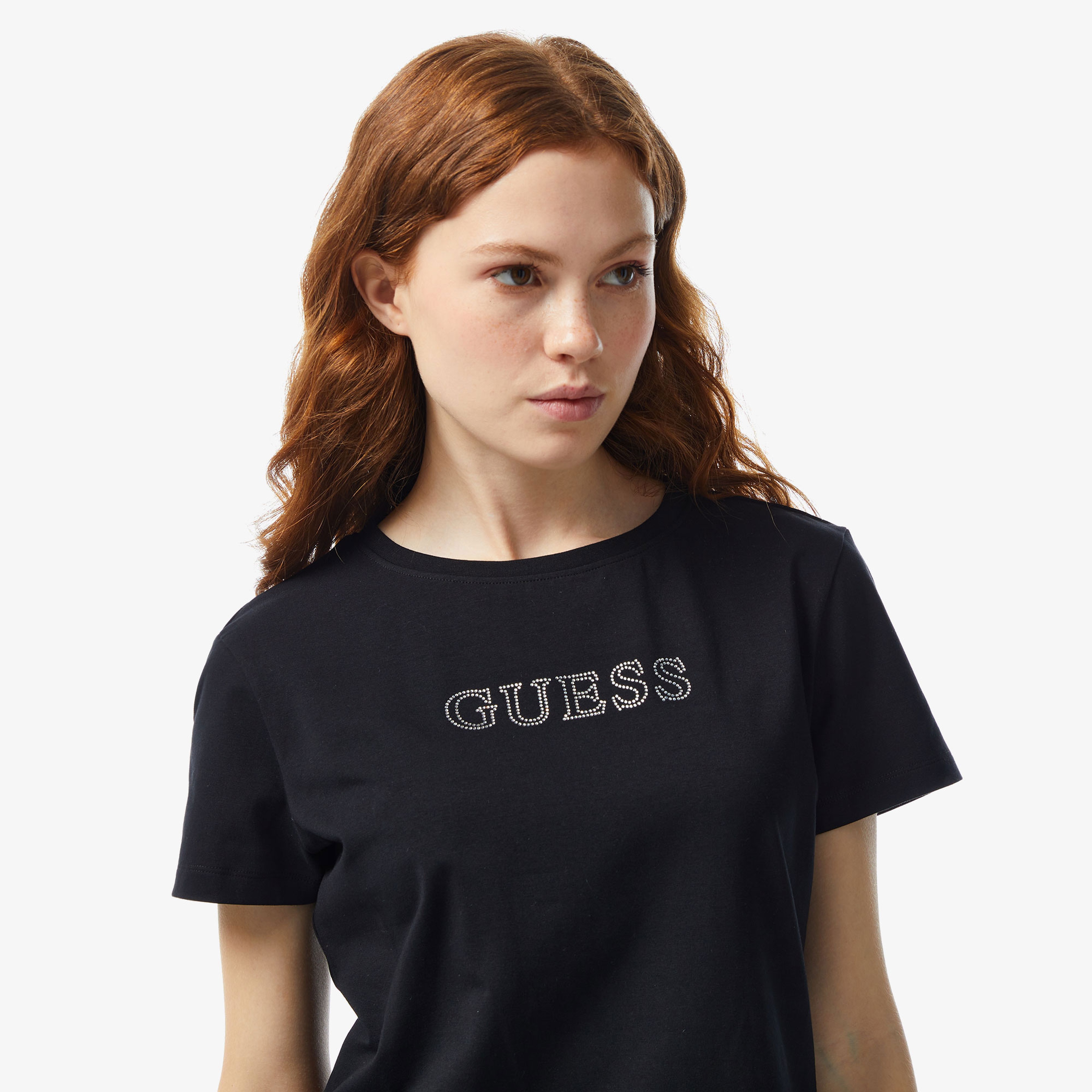 Guess Kadın Siyah Tshirt