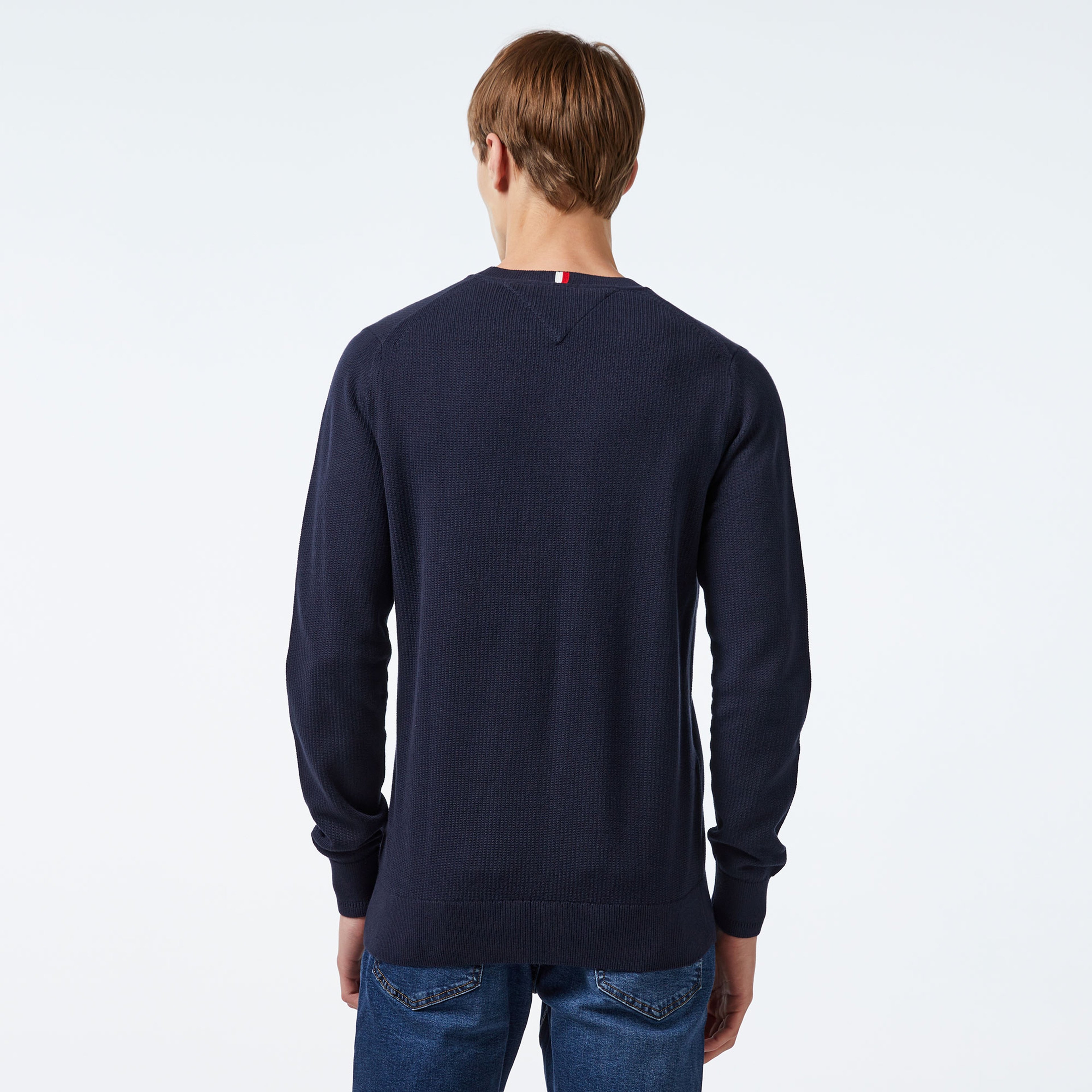 Tommy Hilfiger Erkek Mavi Triko