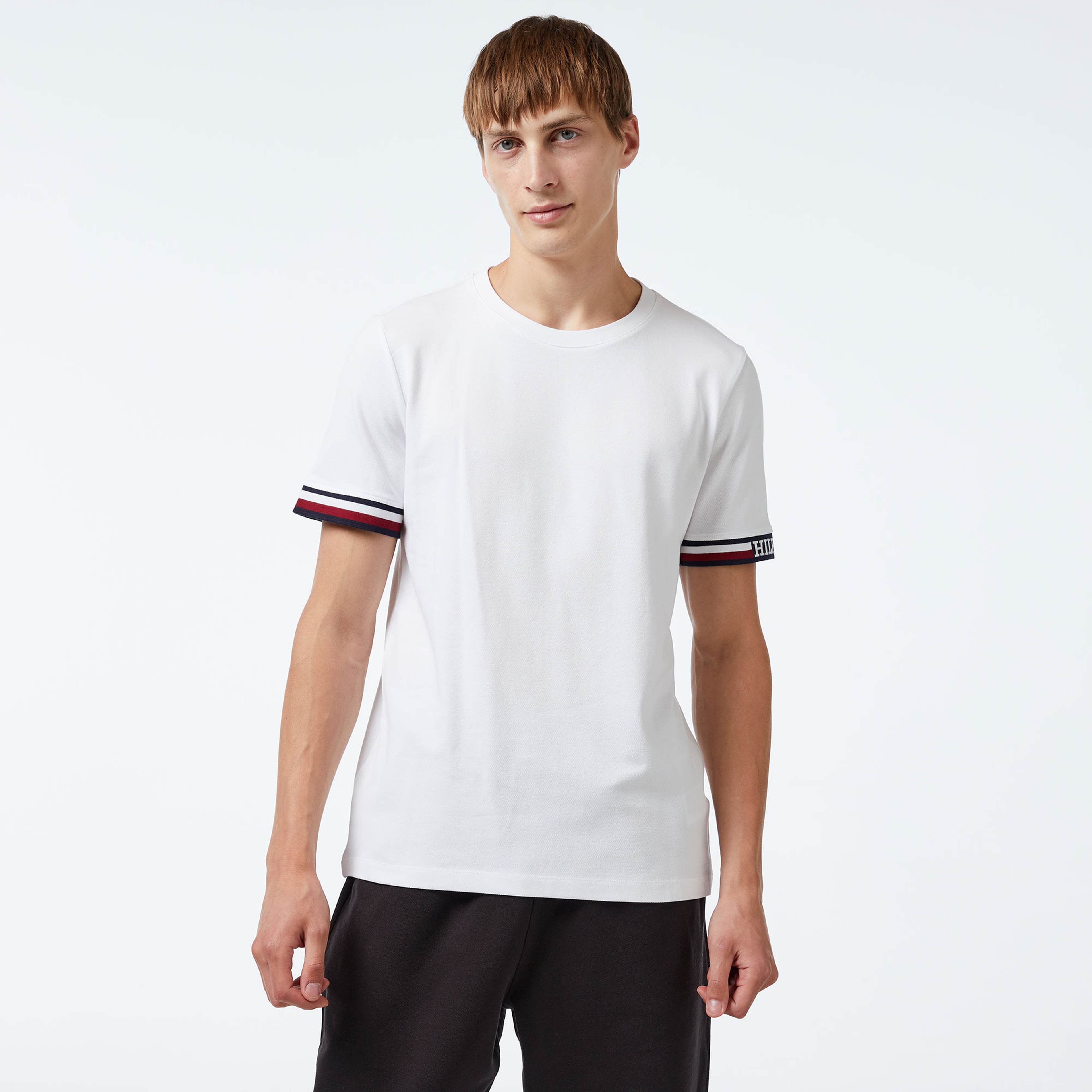 Tommy Hilfiger Erkek Beyaz Tshirt