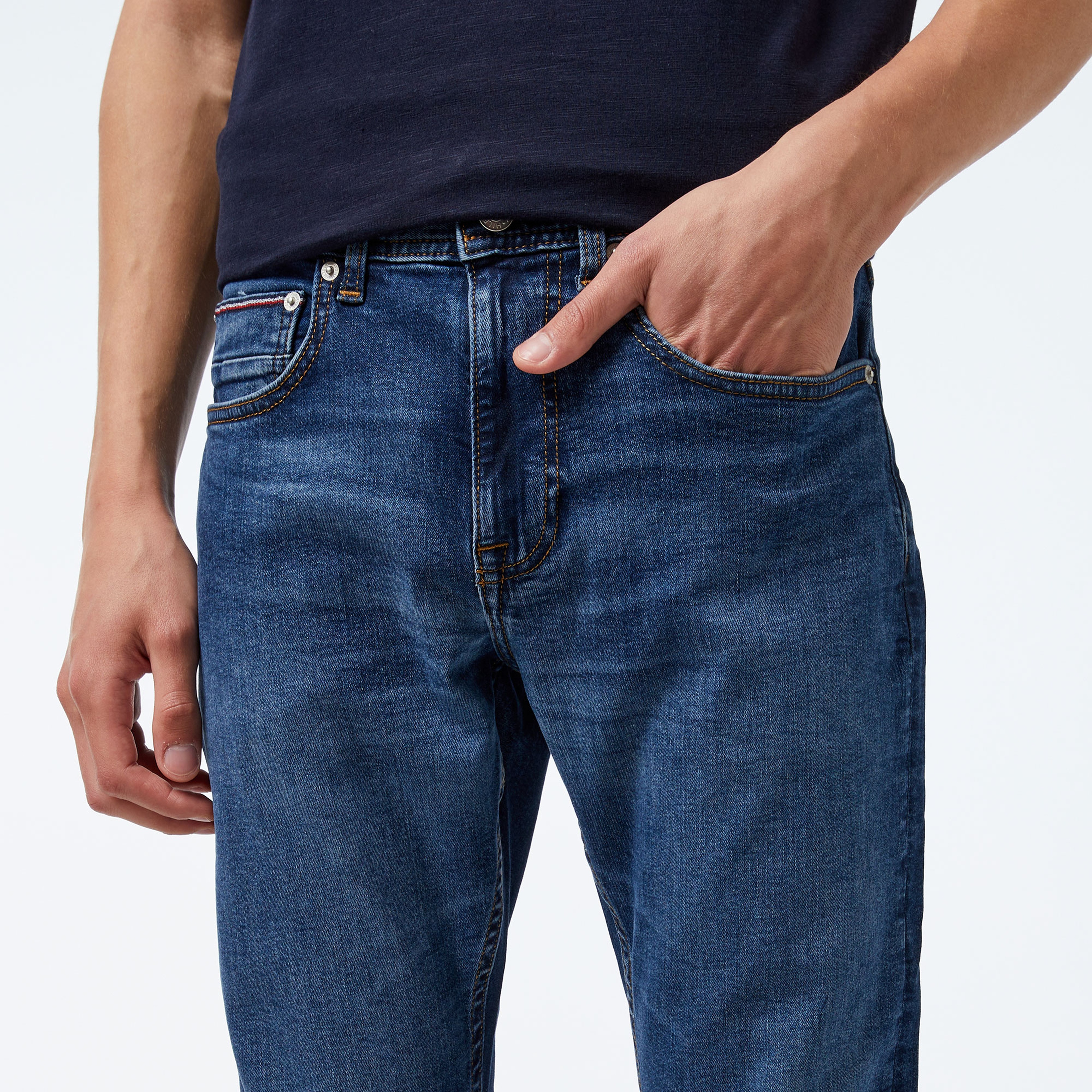 Tommy Hilfiger Erkek Mavi Pantolon