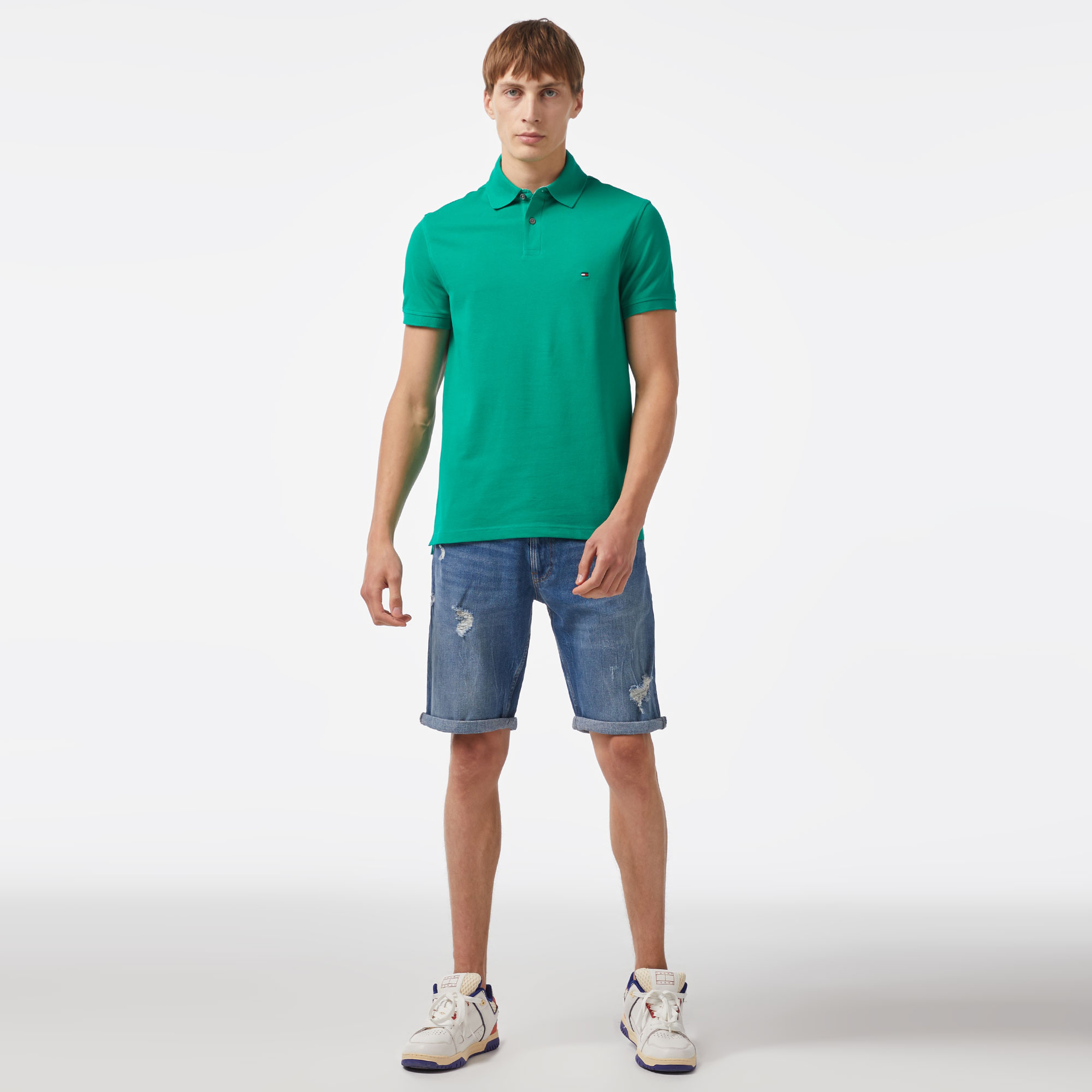 Tommy Hilfiger Erkek Yeşil Polo