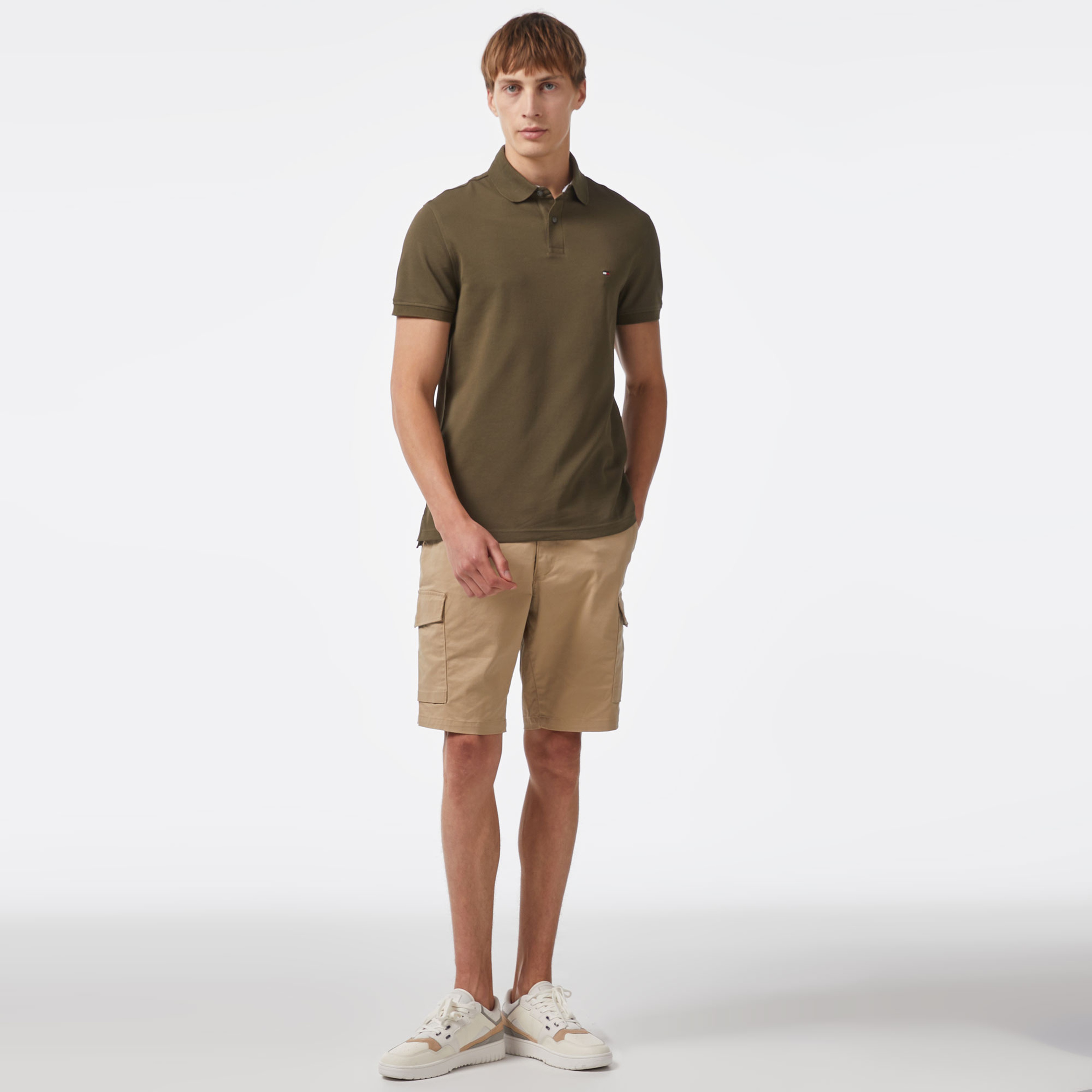 Tommy Hilfiger Erkek Haki Polo