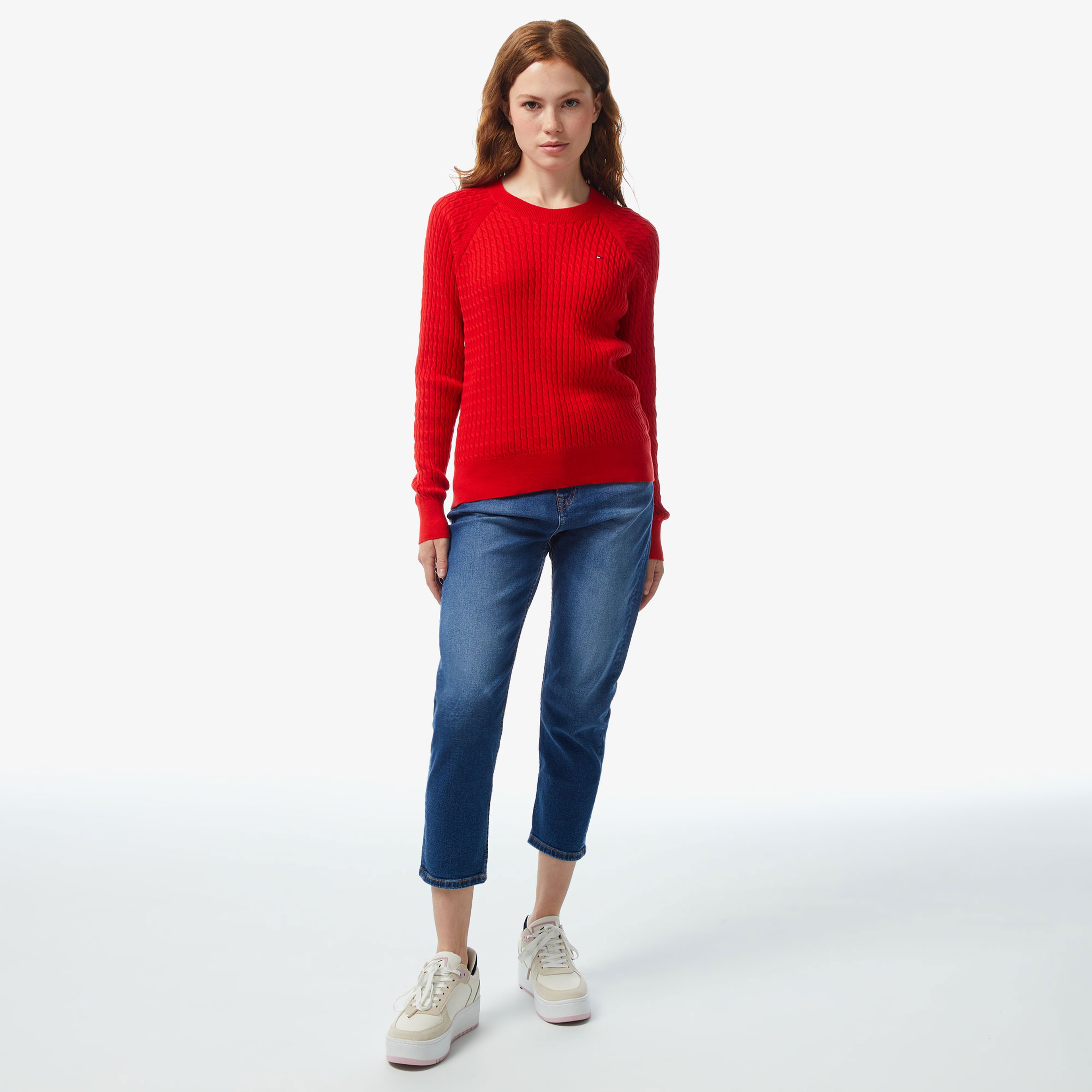 Tommy Hilfiger Kadın Kırmızı Triko