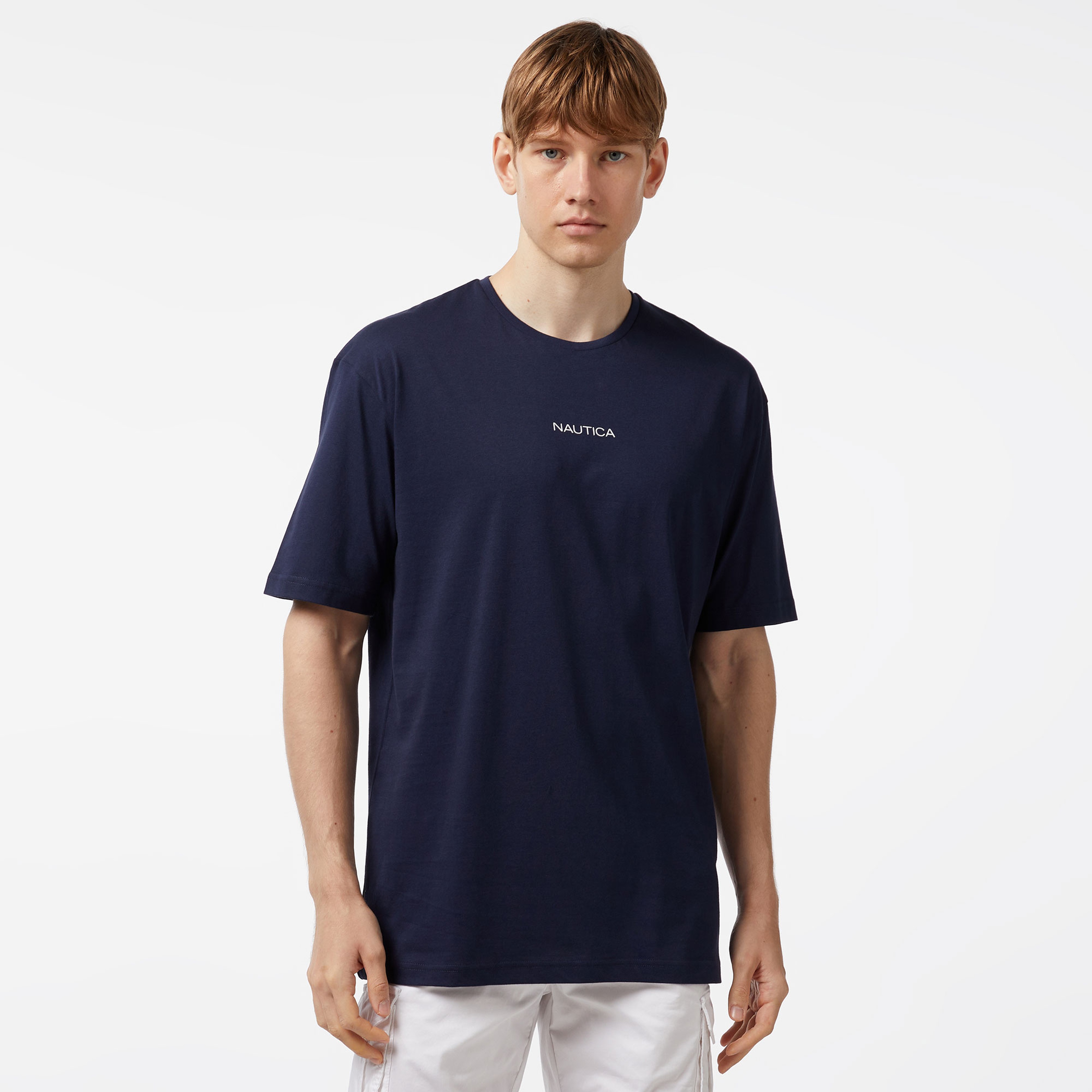 Nautica Erkek Lacivert Oversize T-Shirt