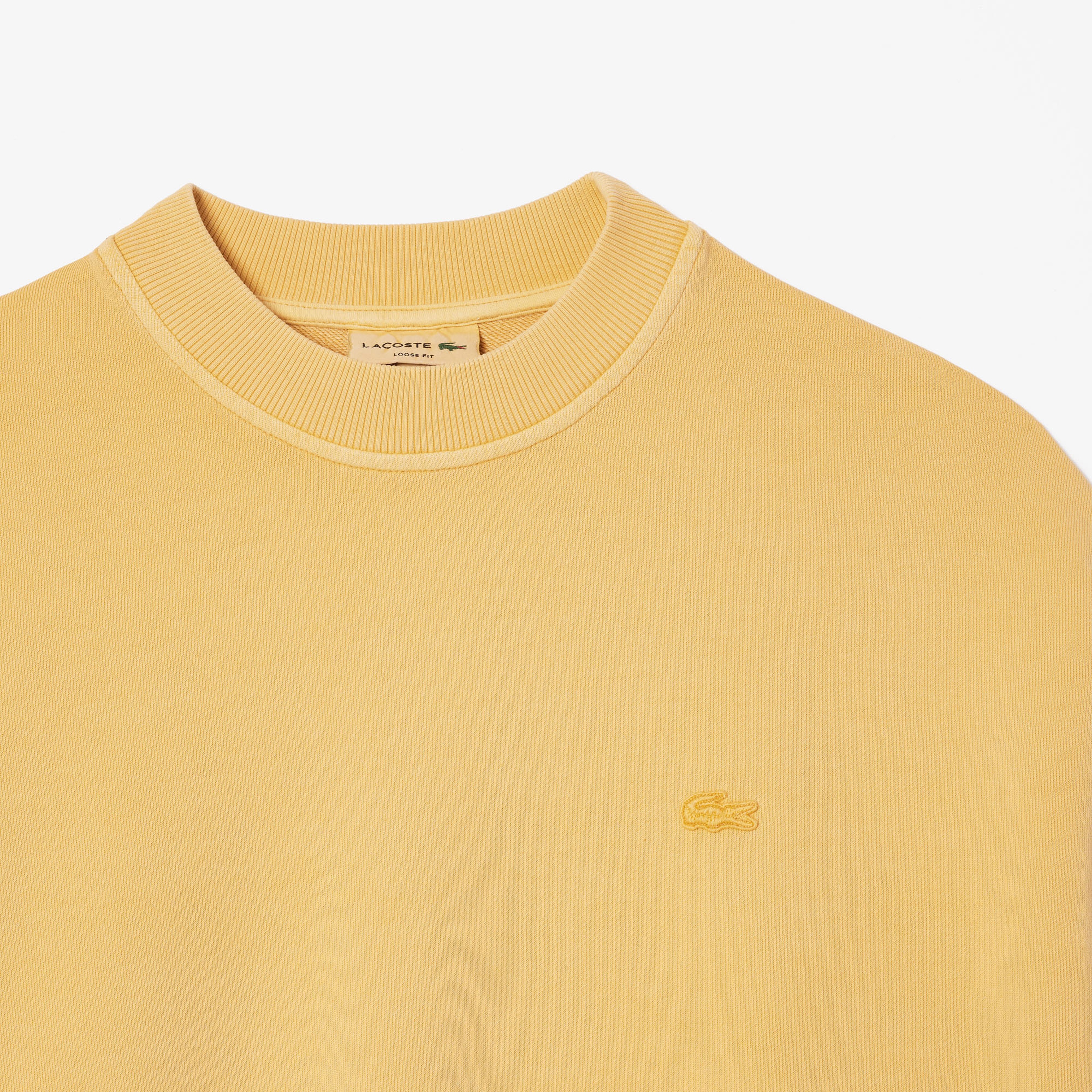 Erkek Loose Fit Bisiklet Yaka Sarı Sweatshirt