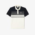 L.12.12 Erkek Classic Fit Renk Bloklu Beyaz Polo