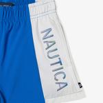 Nautica Erkek Çocuk Mavi Renk Bloklu Şort Mayo