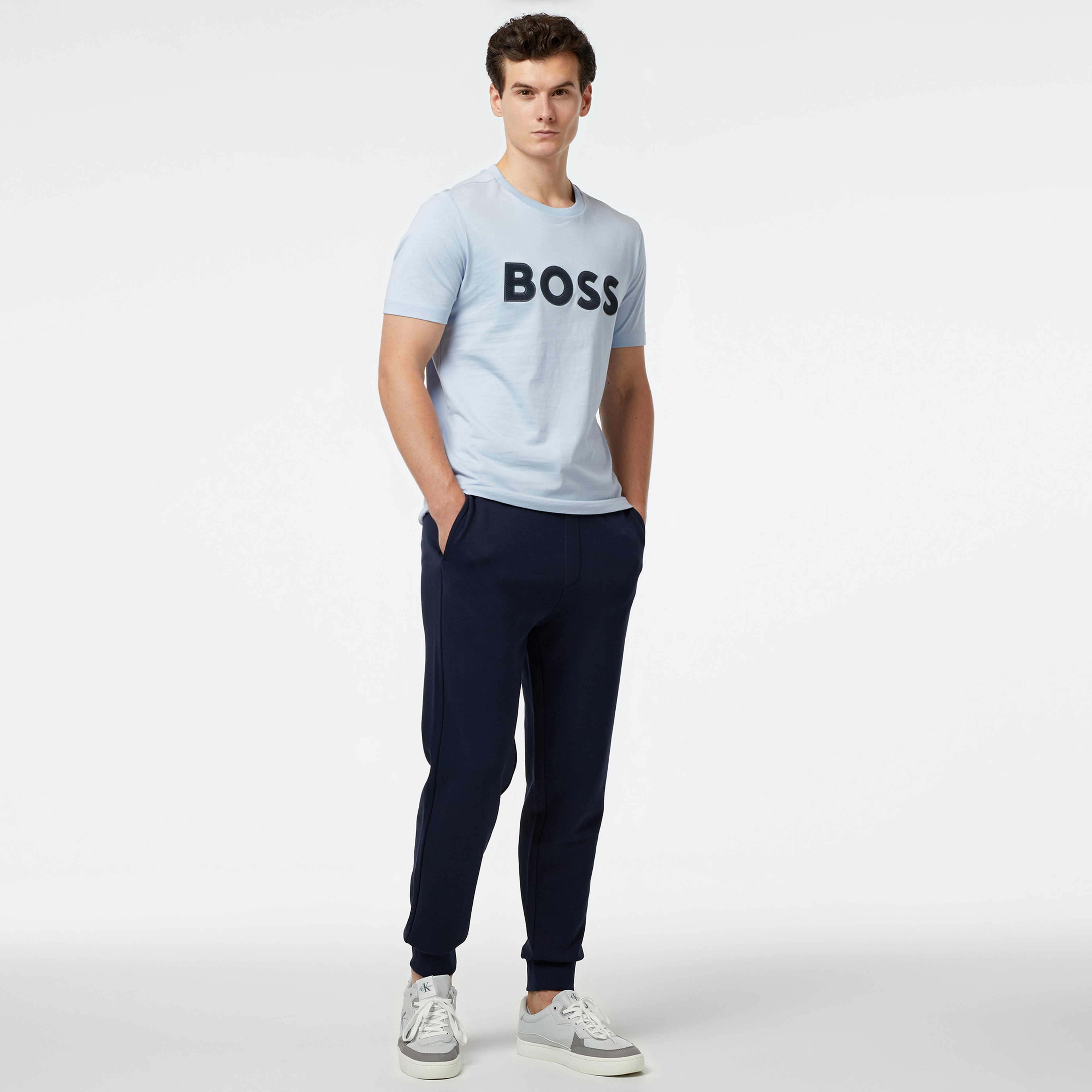 Boss Erkek Mavi T-Shirt