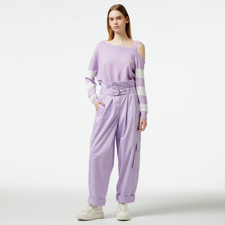 Liu Jo Kadın Mor Pantolon