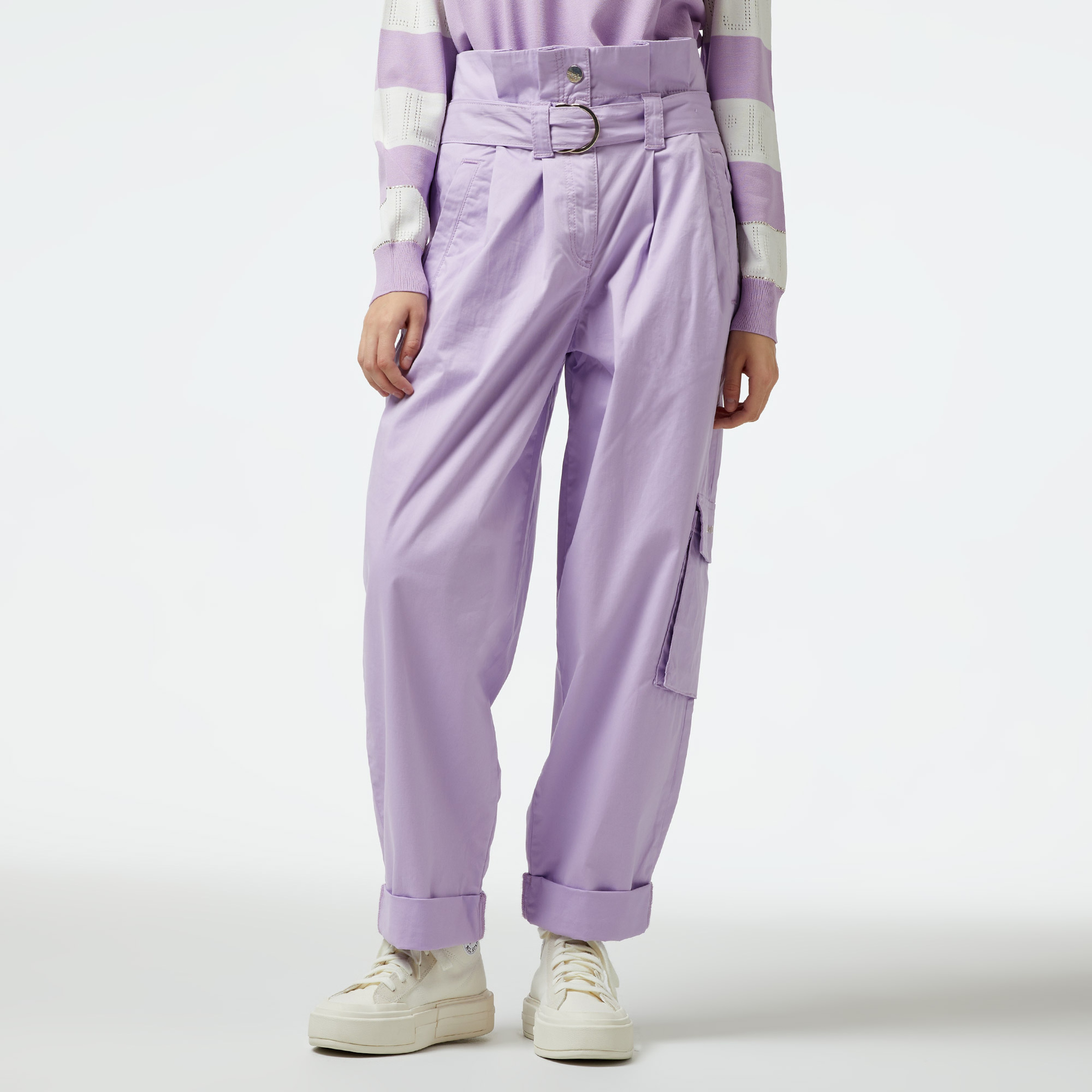 Liu Jo Kadın Mor Pantolon