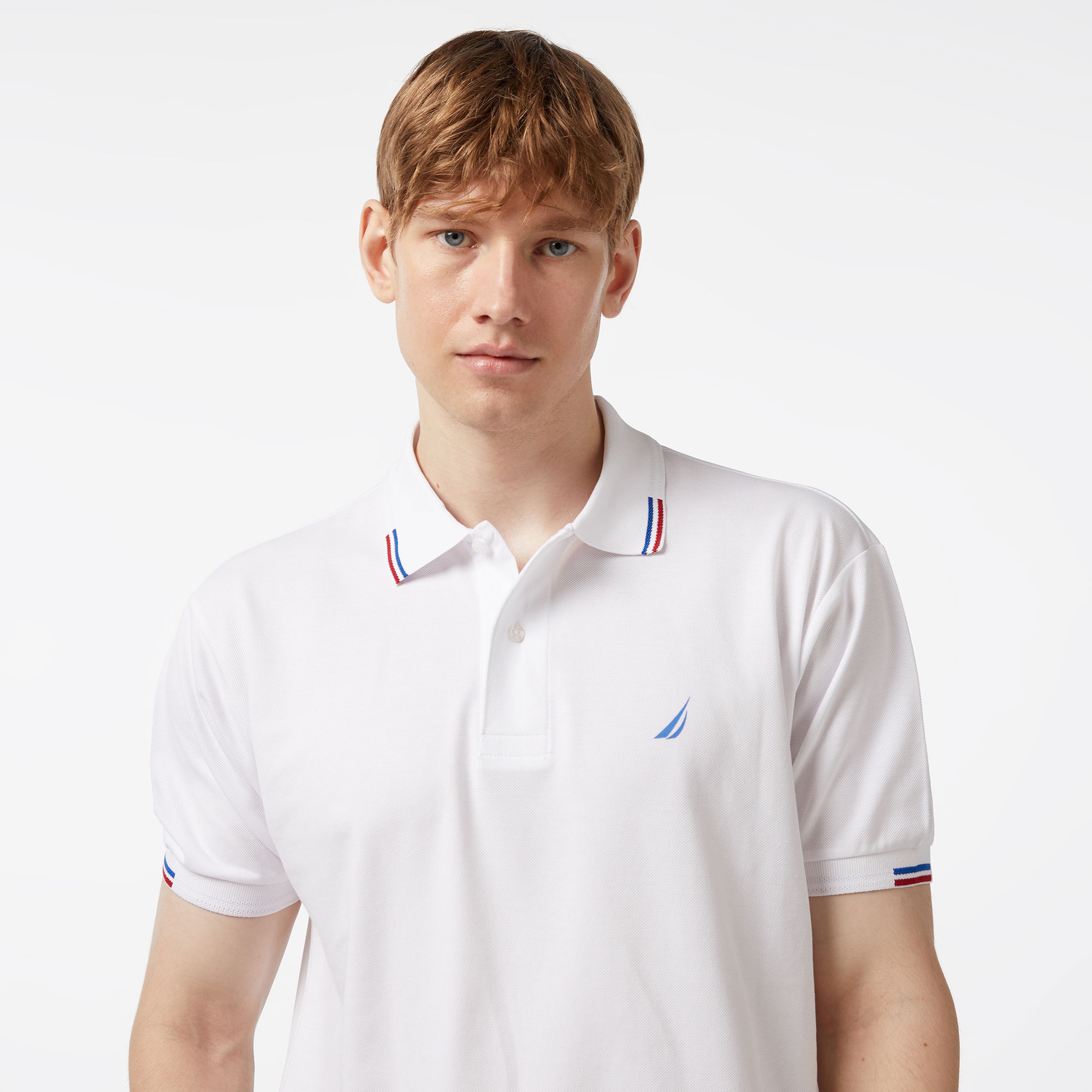 Nautica Erkek Beyaz Classic Fit Kısa Kollu Polo