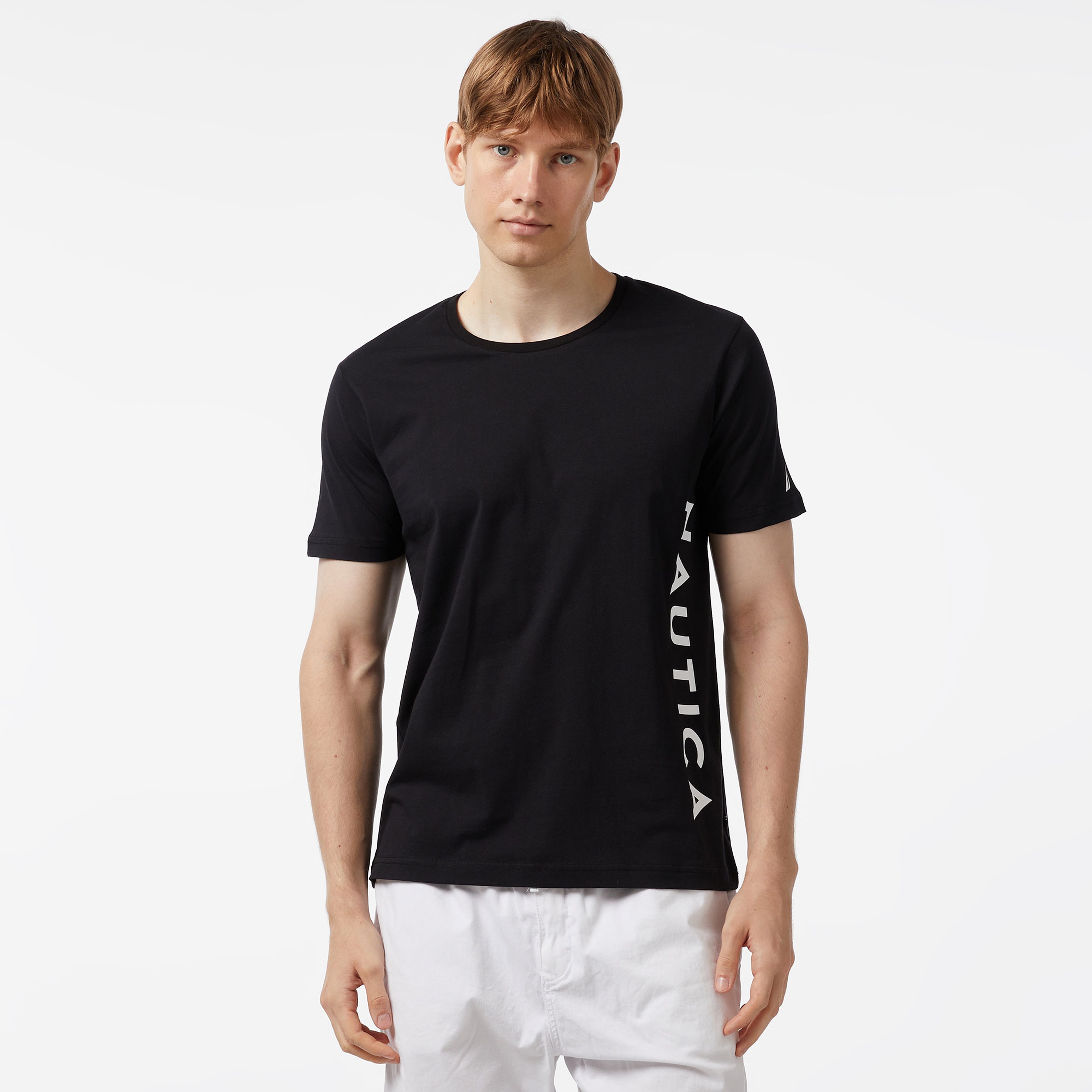 Nautica Erkek Siyah Standart Fit T-Shirt