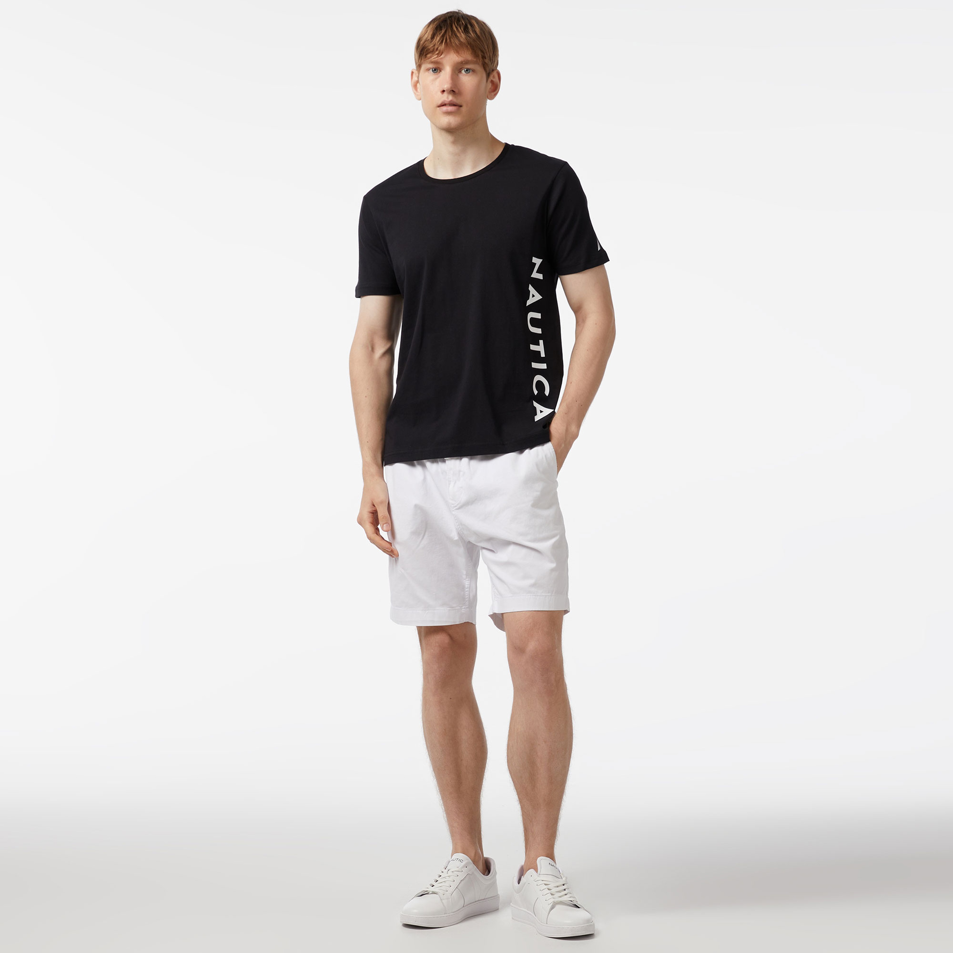 Nautica Erkek Siyah Standart Fit T-Shirt