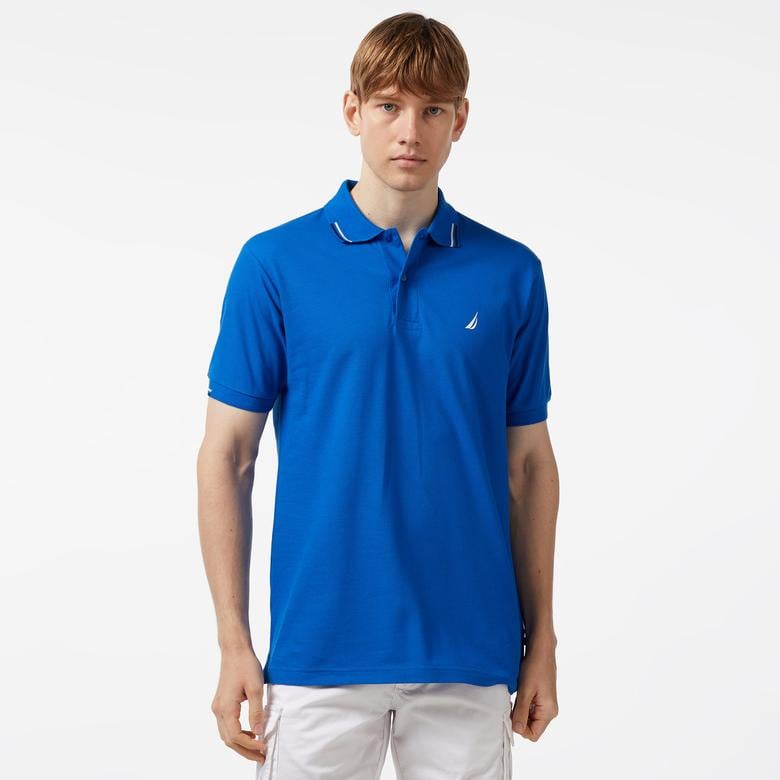 Nautica Erkek Mavi Classic Fit Kısa Kollu Polo