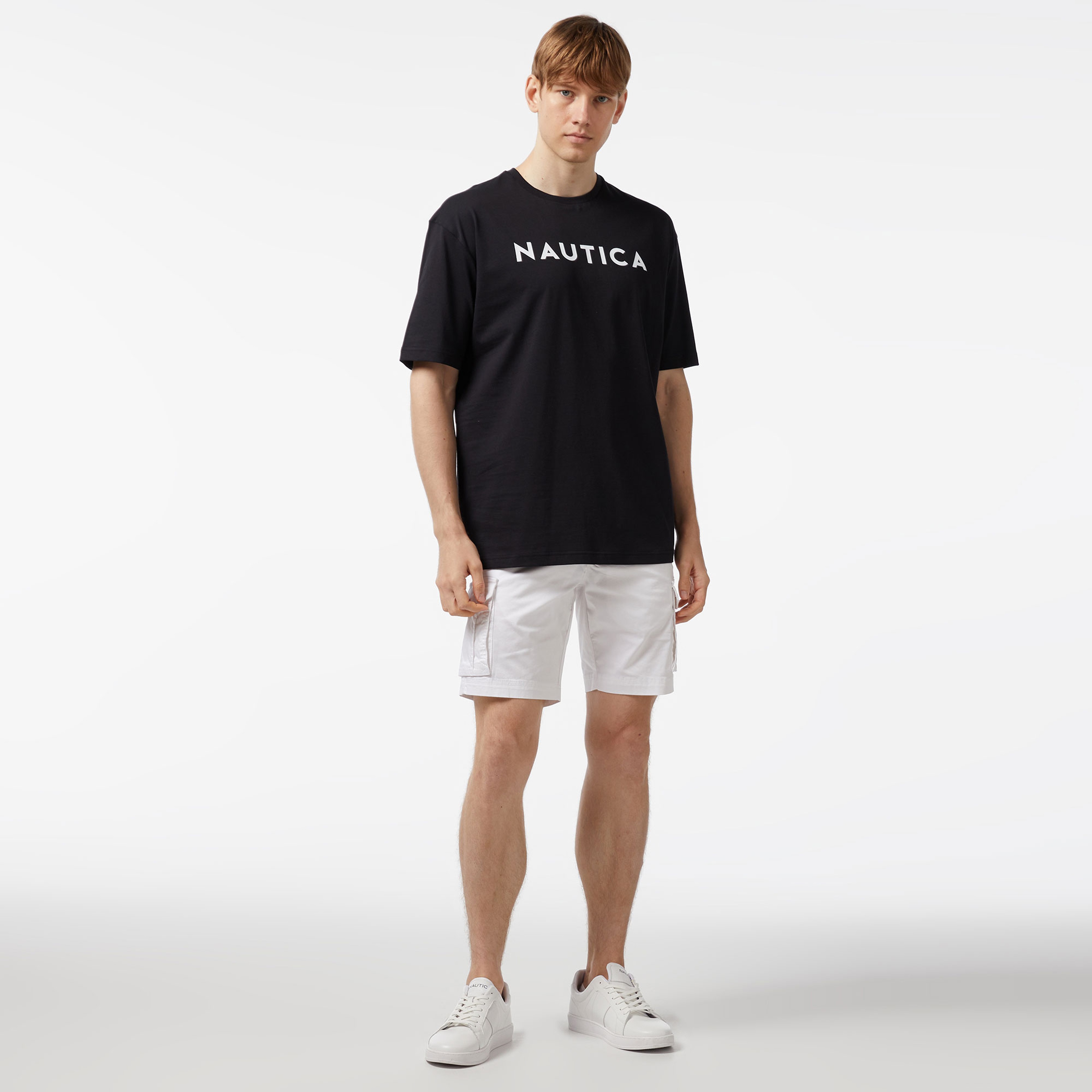 Nautica Erkek Siyah Oversize T-Shirt