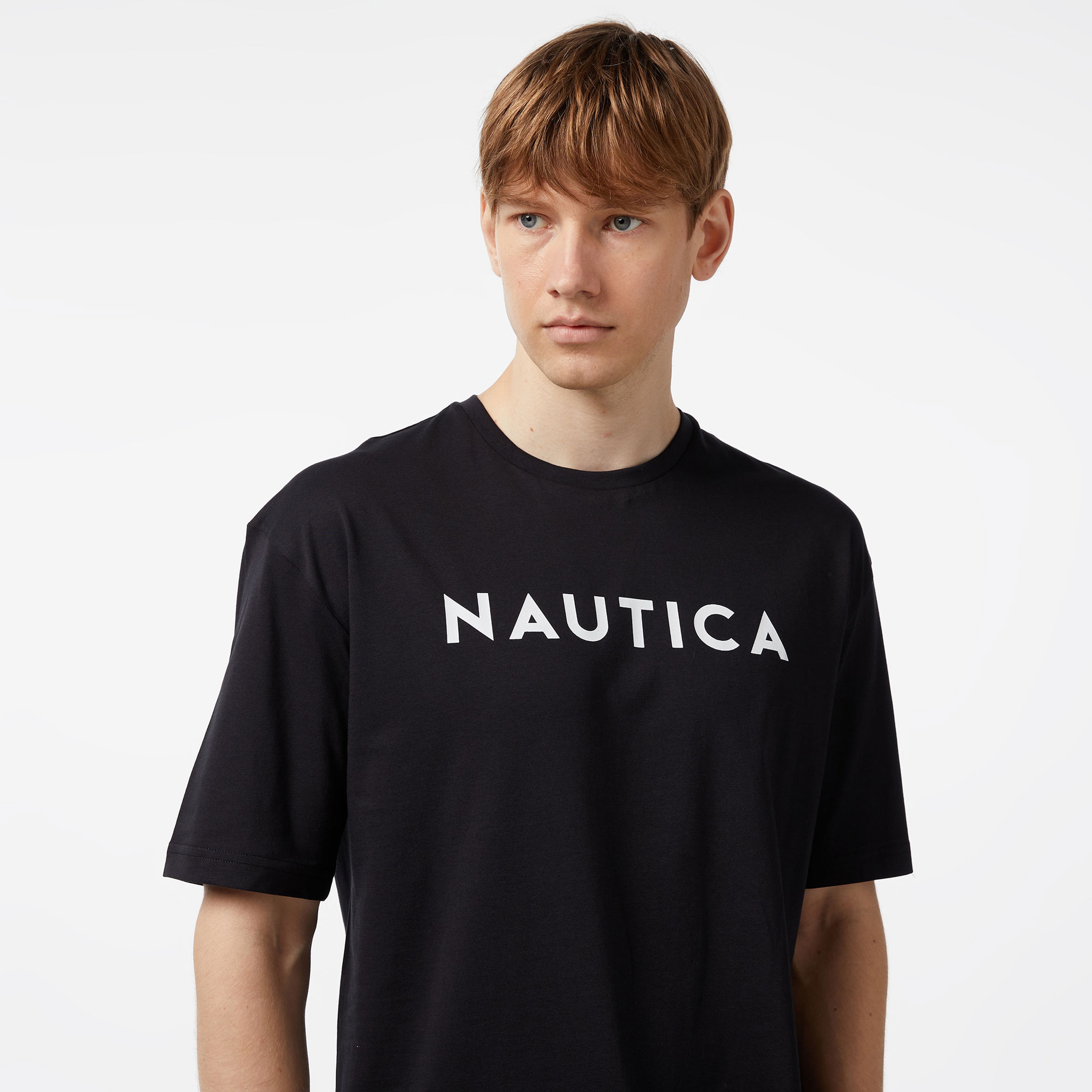 Nautica Erkek Siyah Oversize T-Shirt