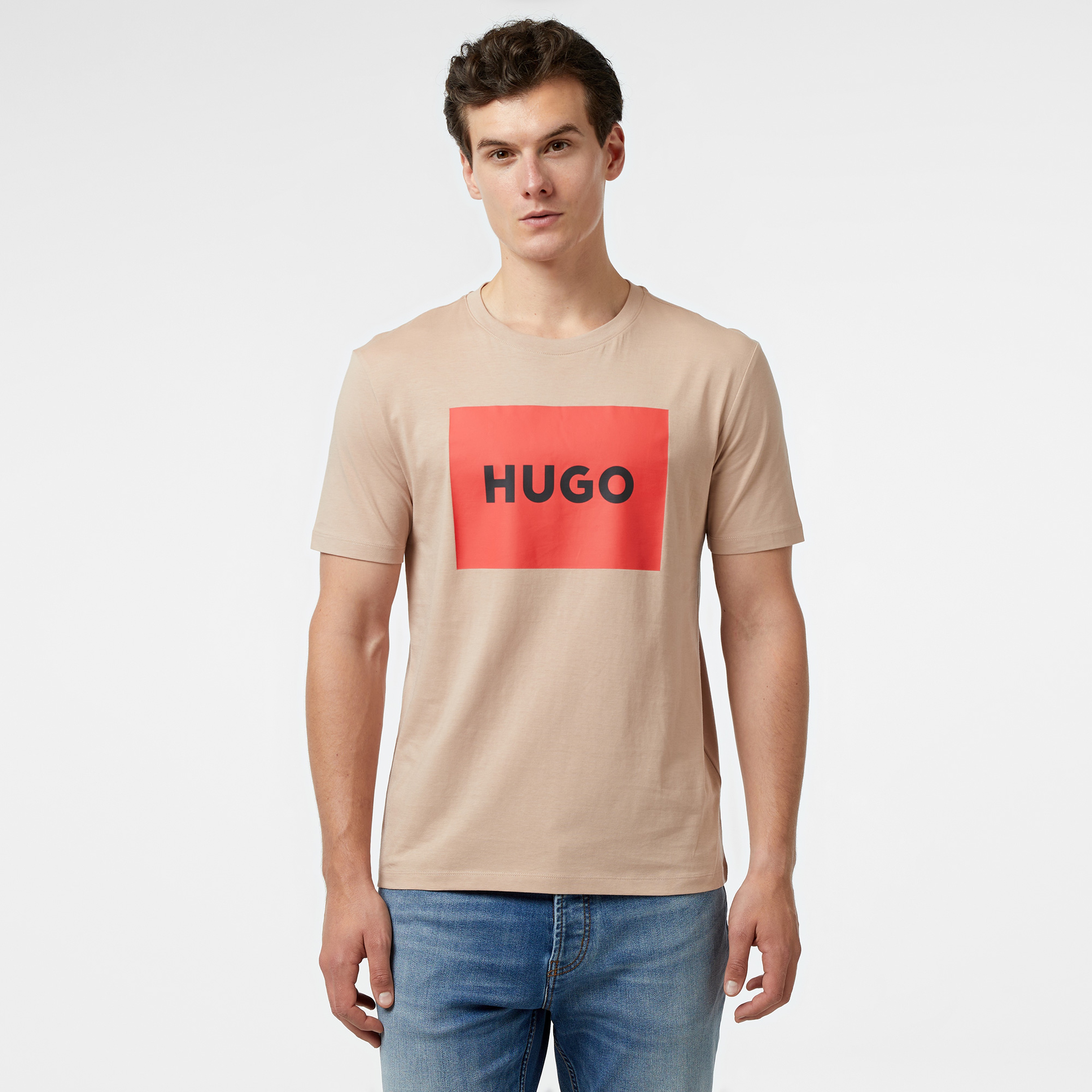 Hugo Erkek Bej T-Shirt