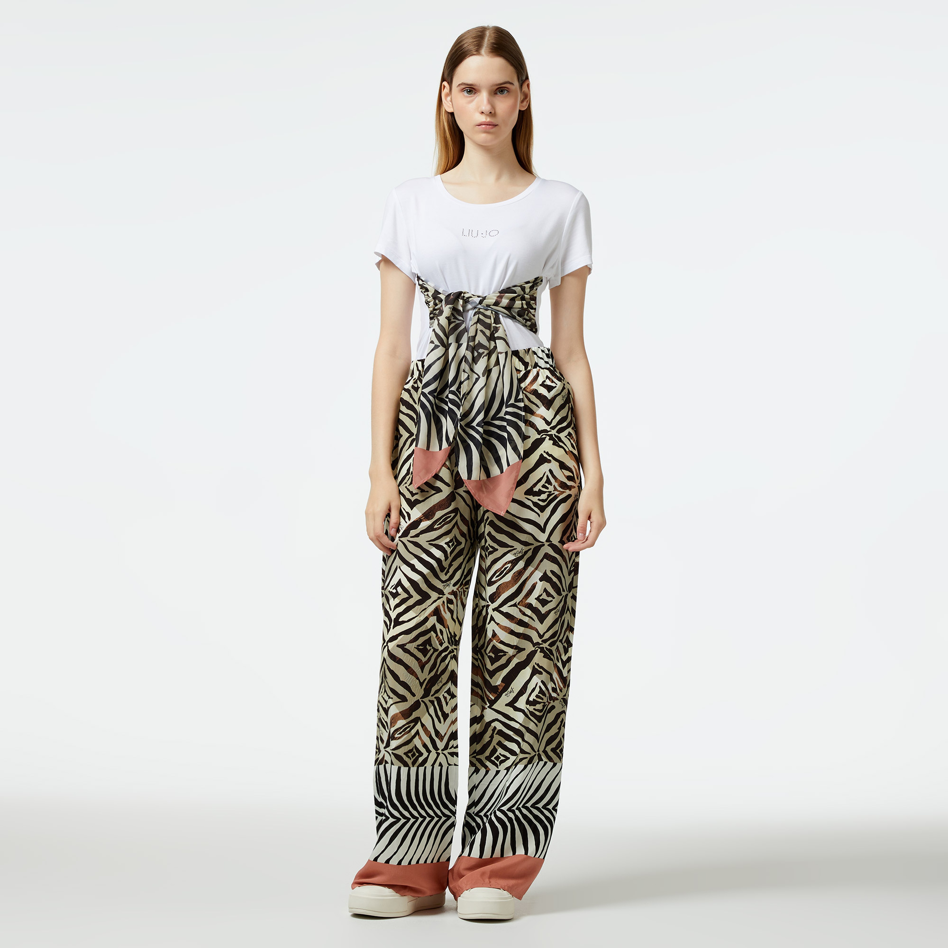 Liu Jo Kadın Turuncu Pantolon