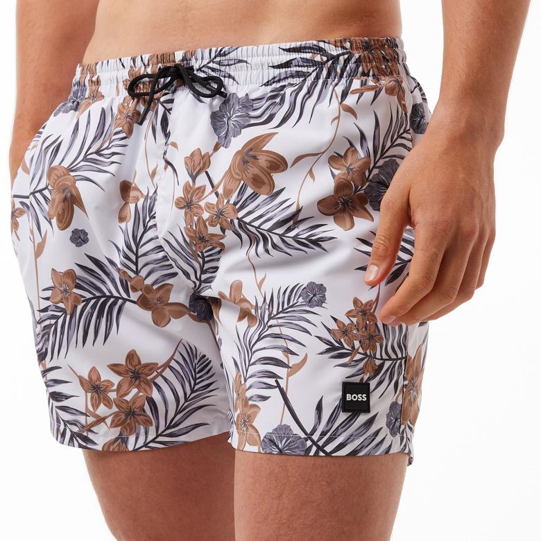 Boss Erkek Beyaz Mayo Şort