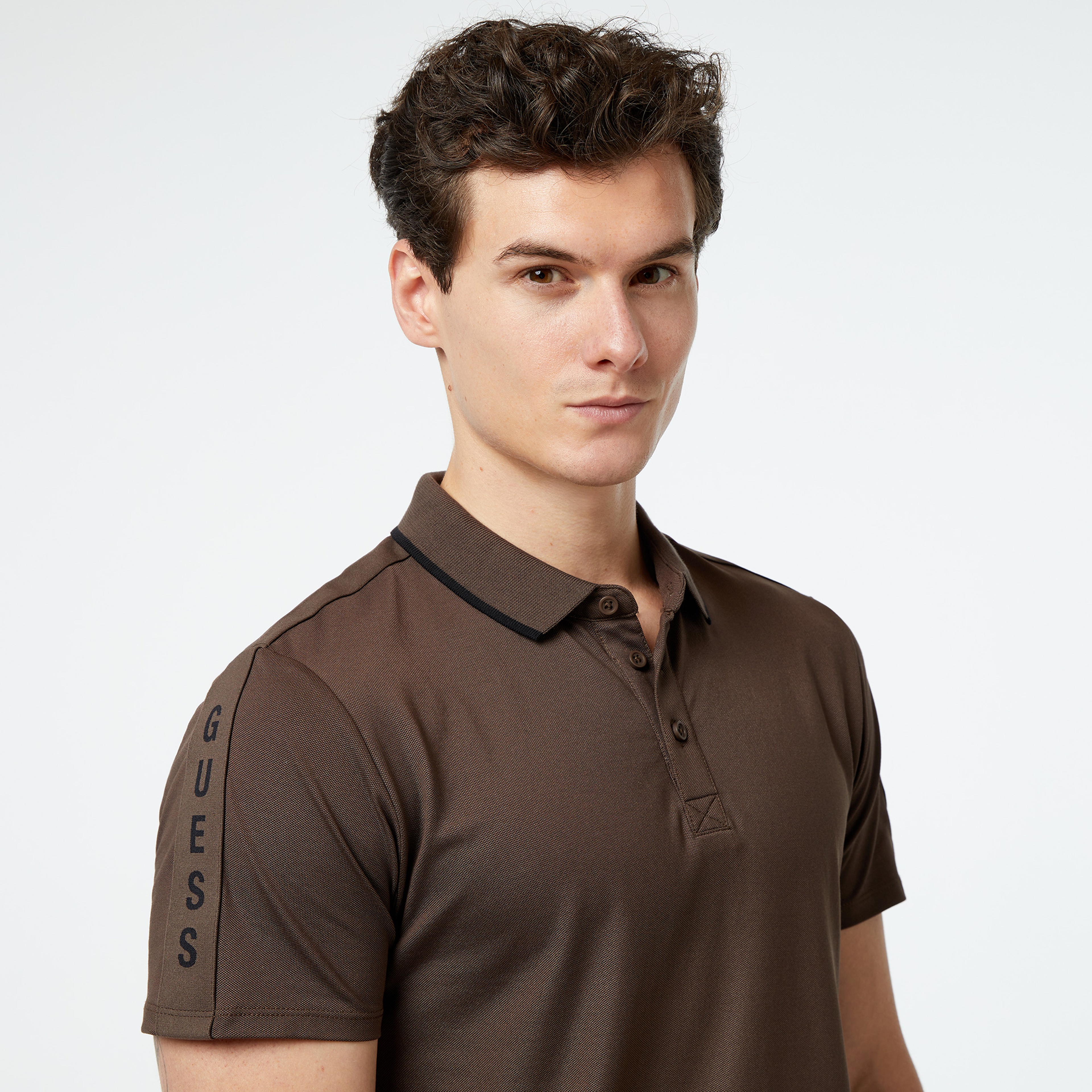 Guess Erkek Kahverengi Polo