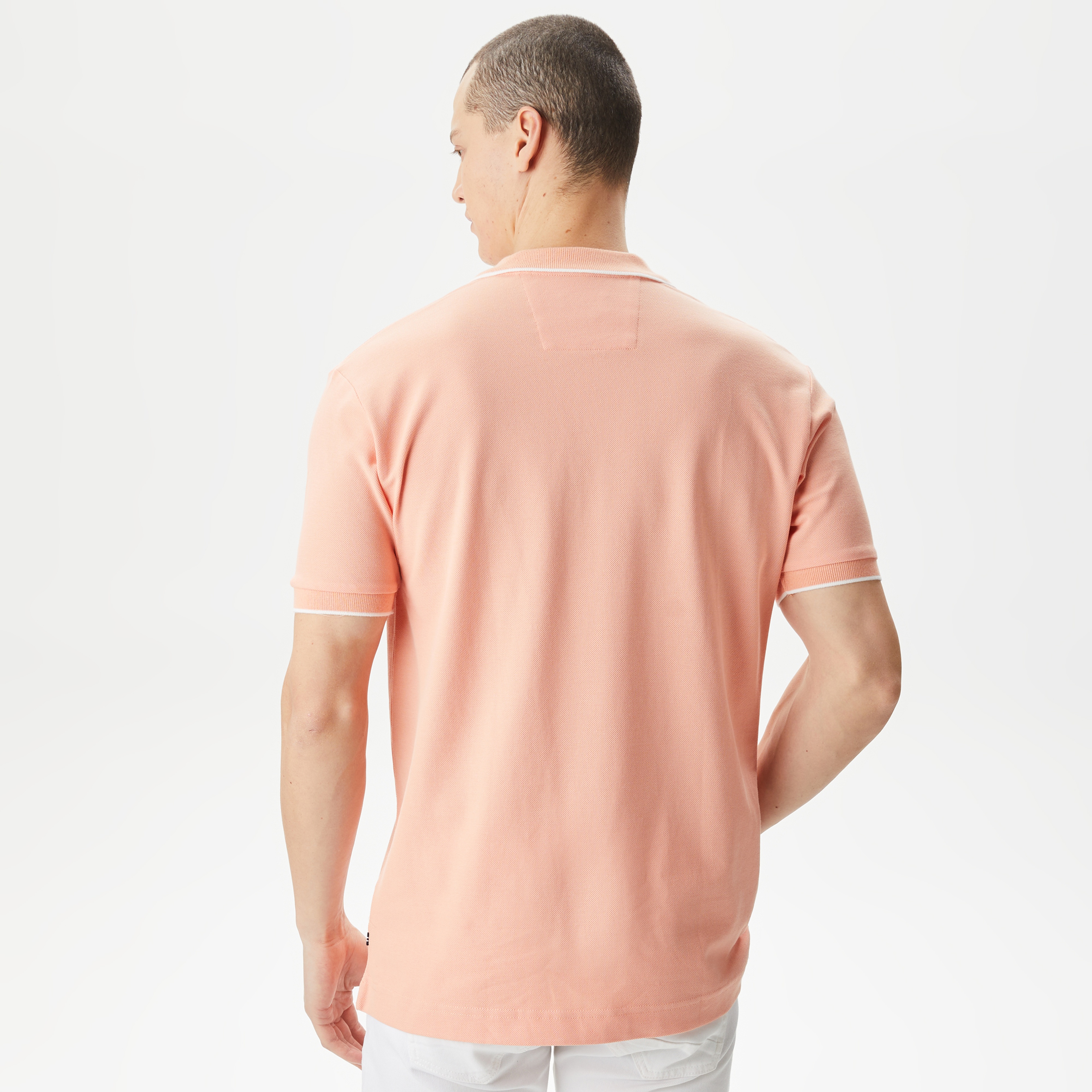Nautica Erkek Turuncu Classic Fit Kısa Kollu Polo Yaka T-Shirt