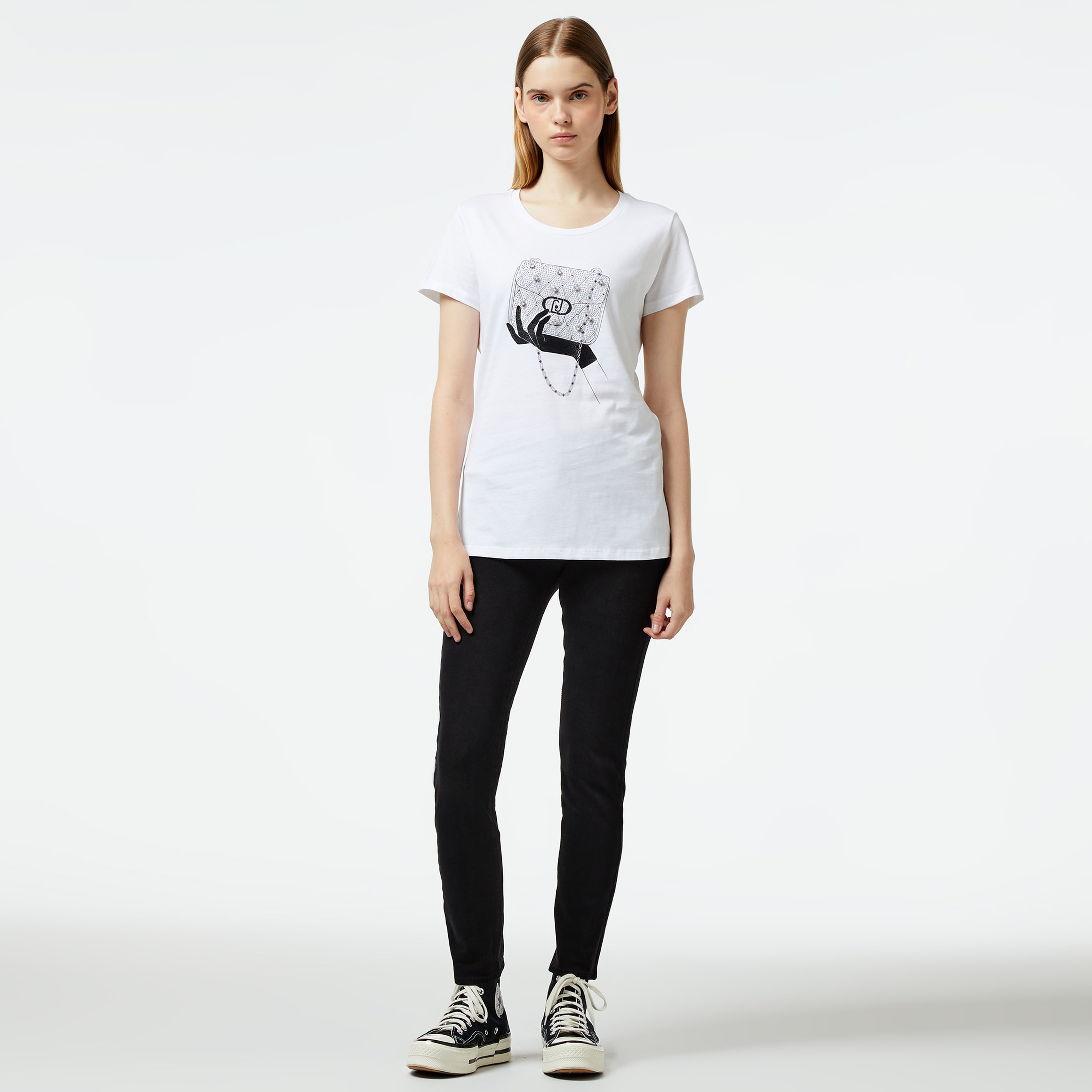 Liu Jo Kadın Bej T-Shirt