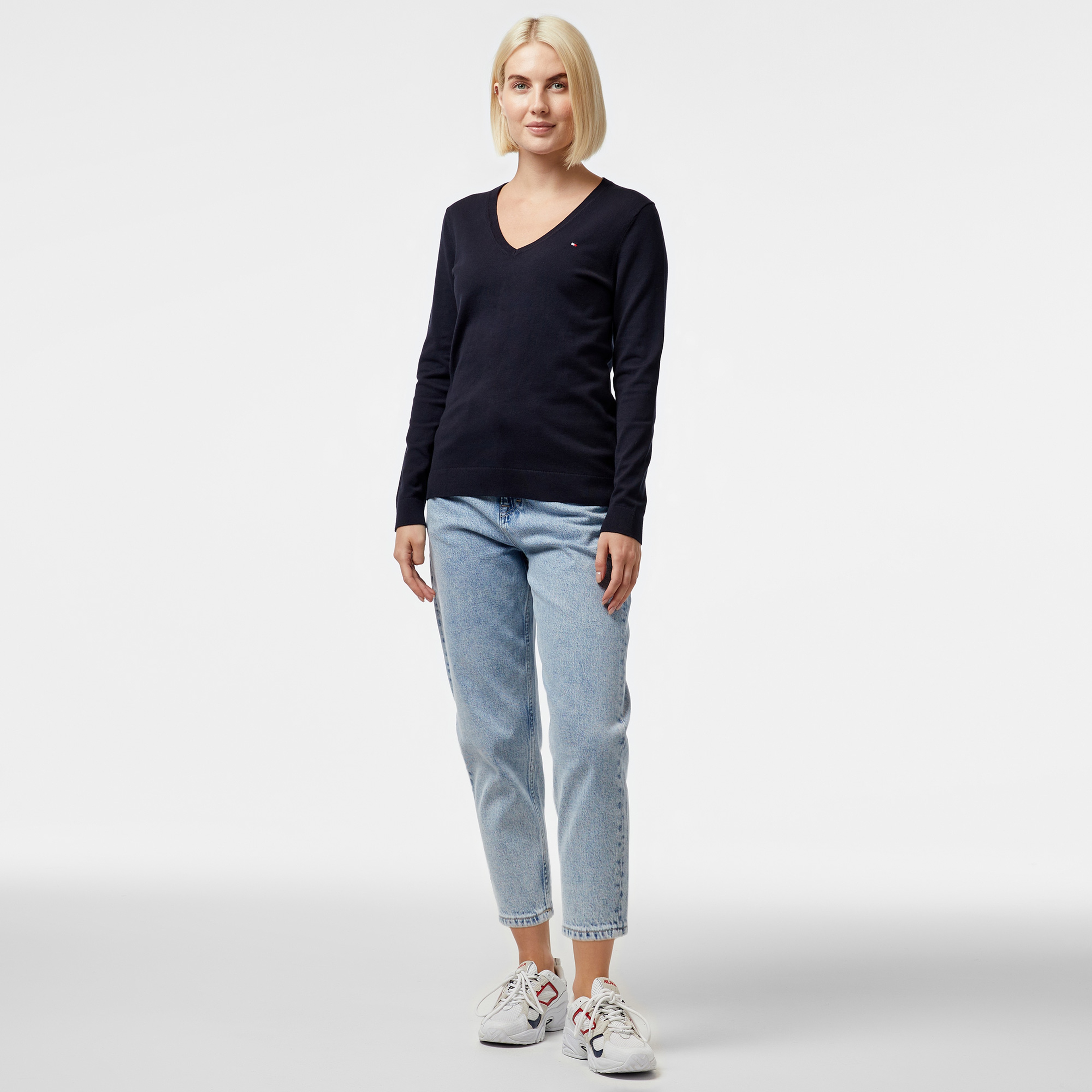 Tommy Hilfiger Kadın Mavi Triko