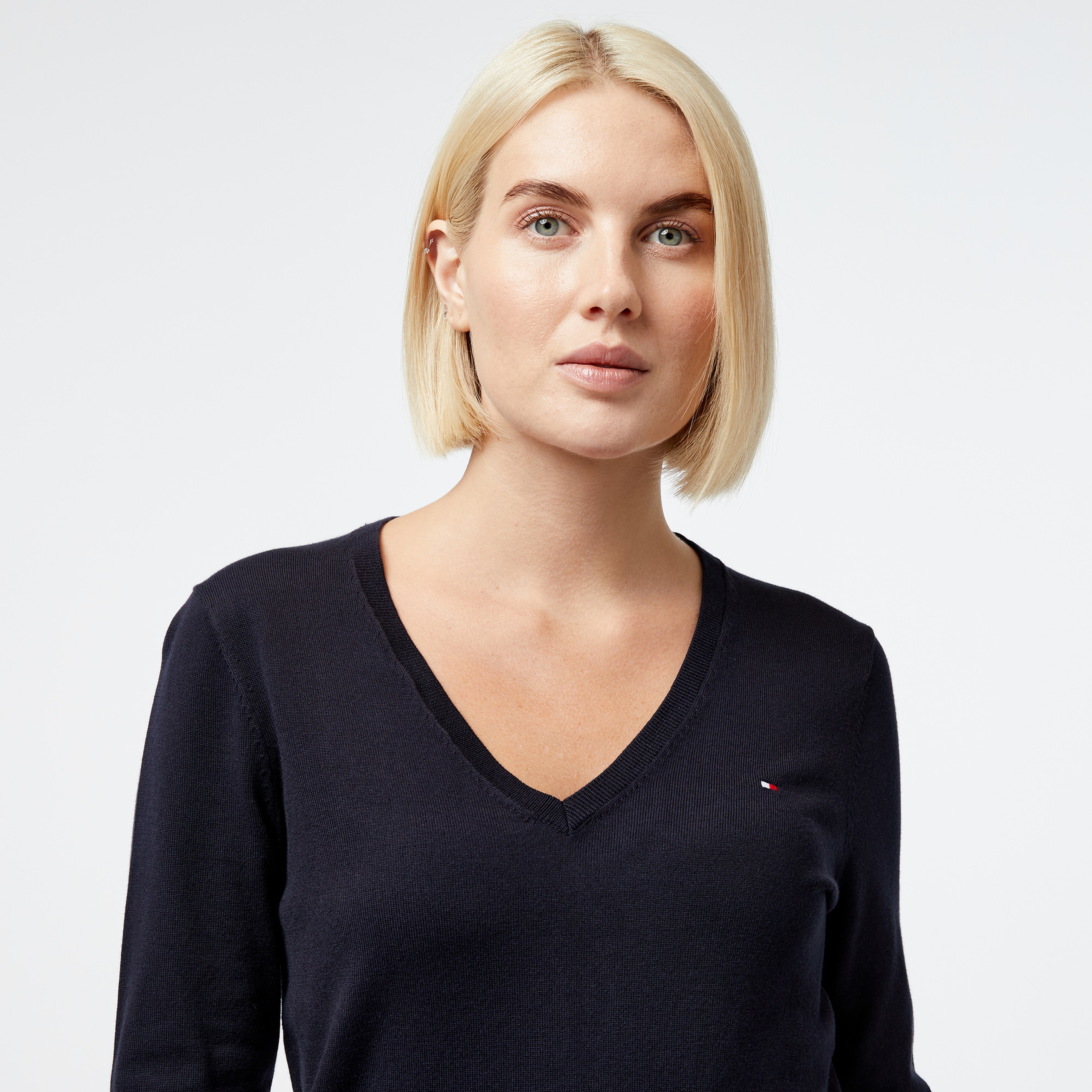 Tommy Hilfiger Kadın Mavi Triko