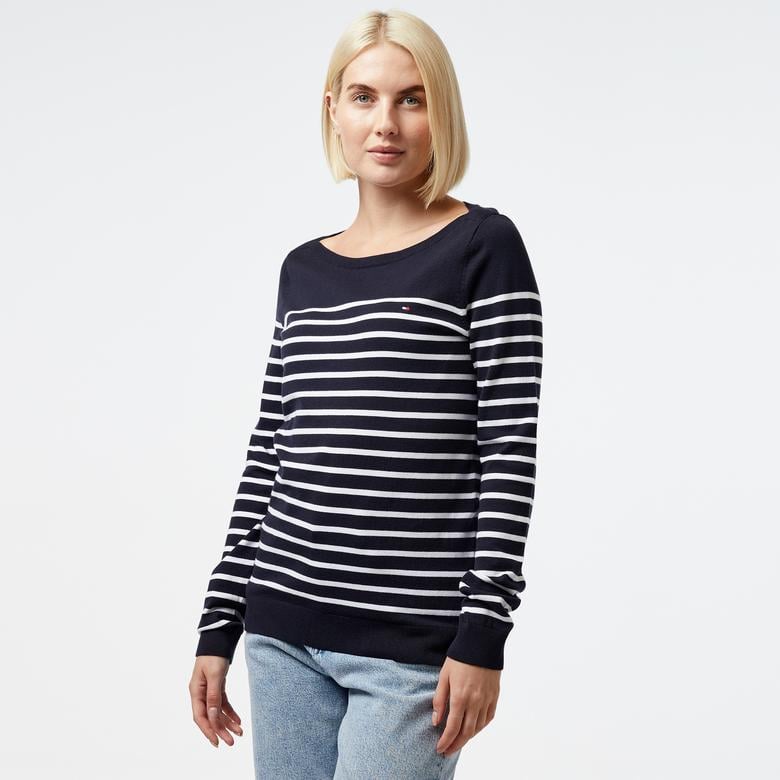 Tommy Hilfiger Kadın Mavi Triko