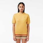 Kadın Regular Fit Bisiklet Yaka Sarı T-Shirt