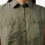 Kadın Kolsuz Haki Gömlek