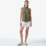 Kadın Kolsuz Haki Gömlek