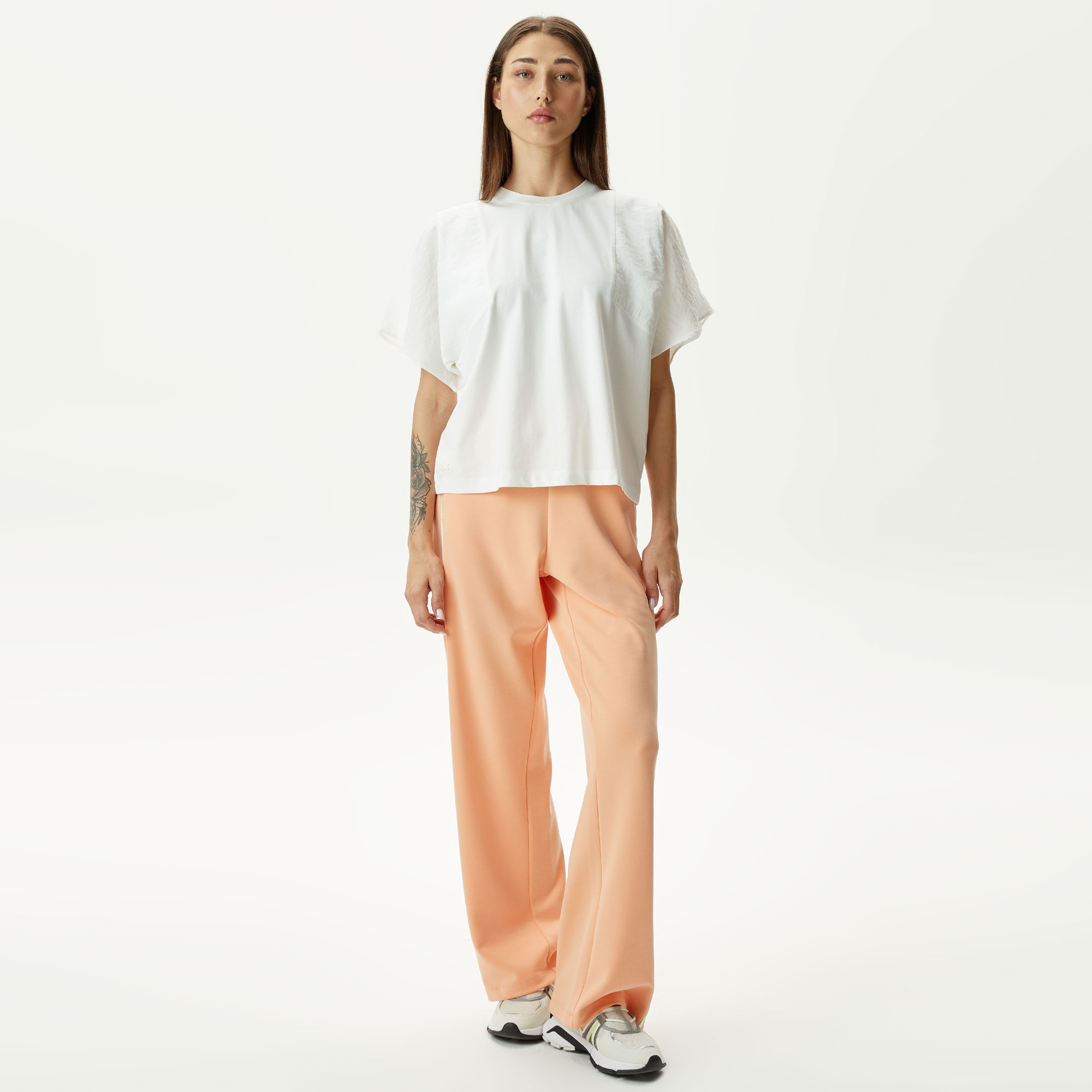 Kadın Flare Fit Turuncu Eşofman Altı