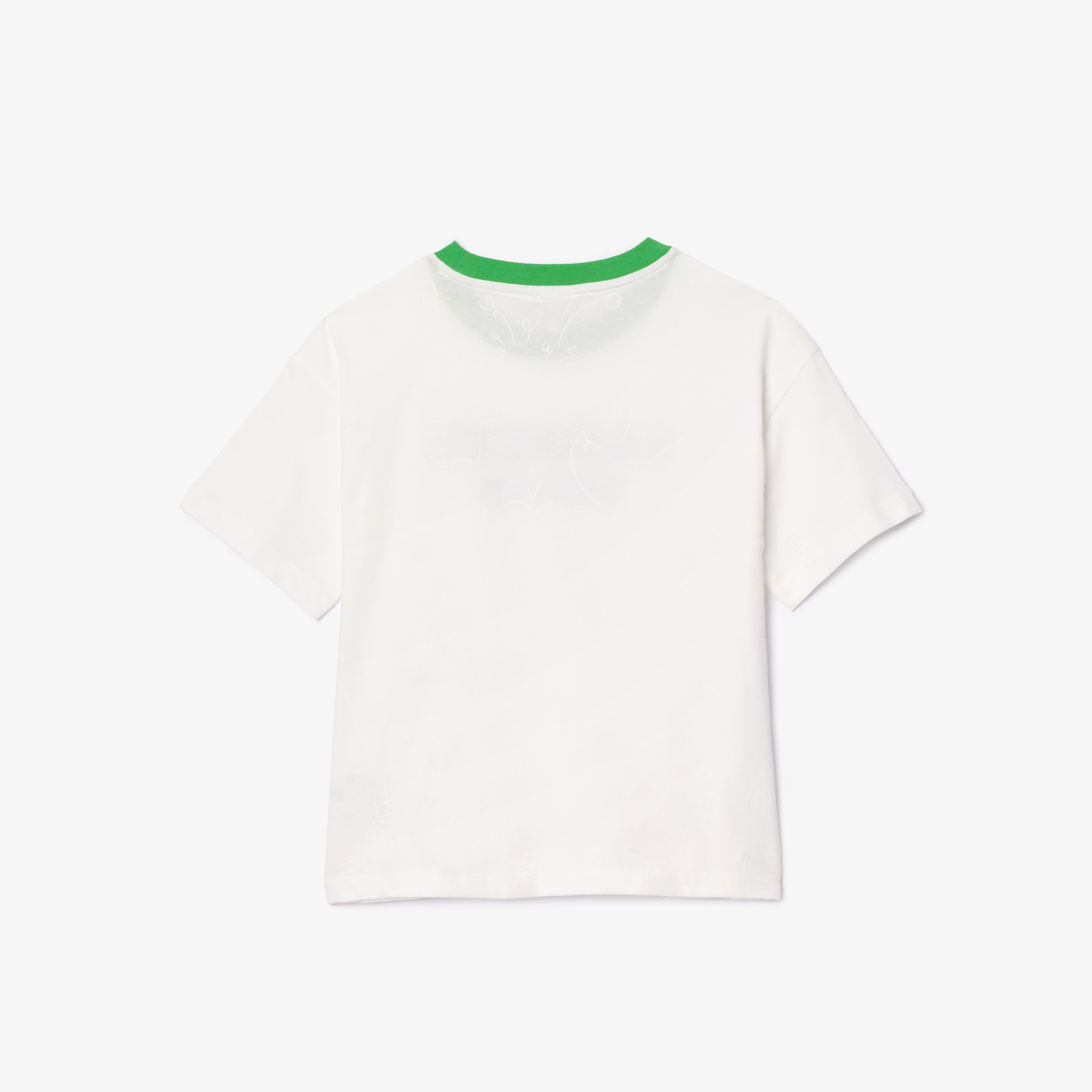 Çocuk Bisiklet Yaka Baskılı Beyaz T-Shirt