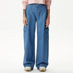Kadın Loose Fit Mavi Jean Pantolon
