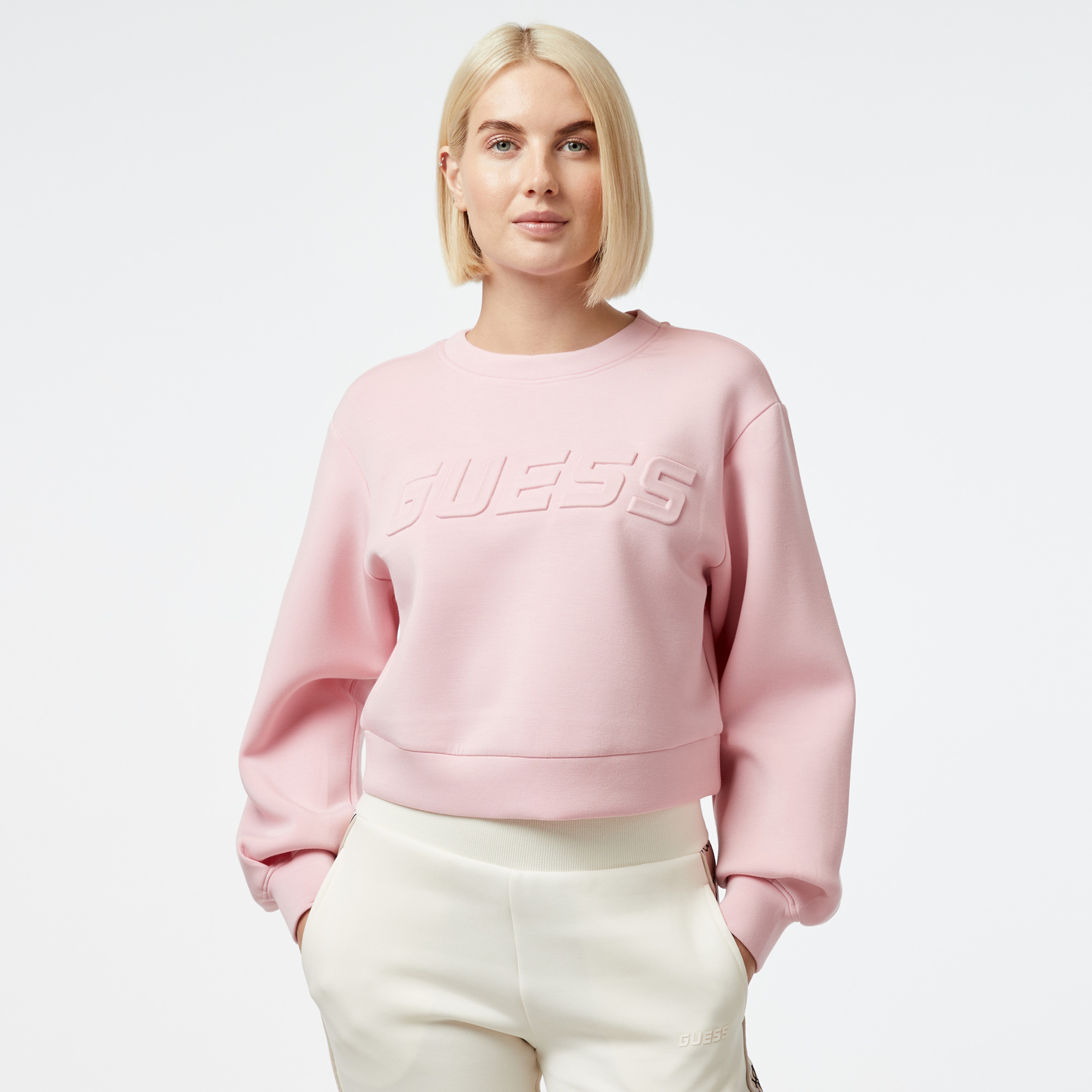 Guess Kadın Pembe Sweatshirt
