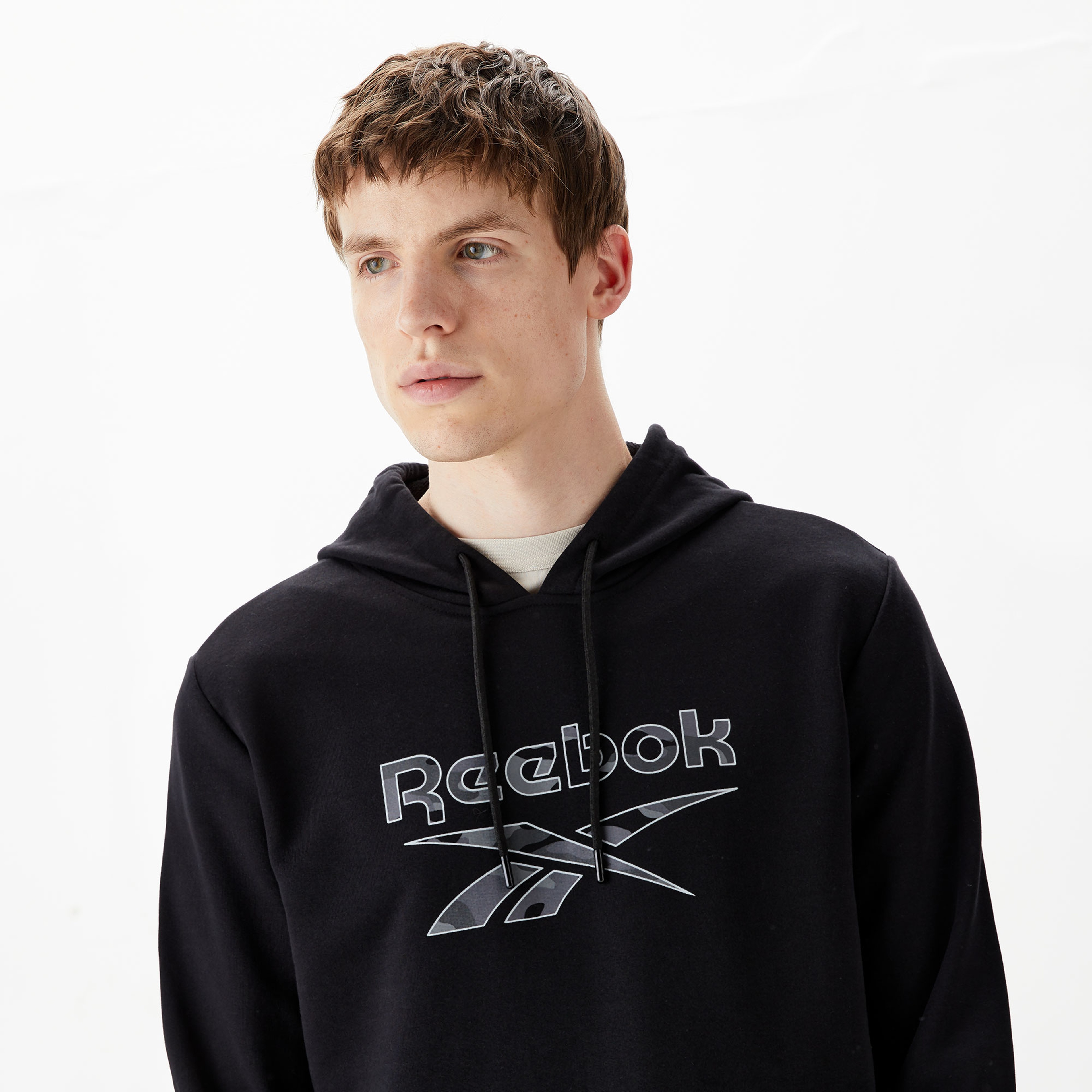 Reebok Ri Motion Camo Erkek Siyah Sweatshirt