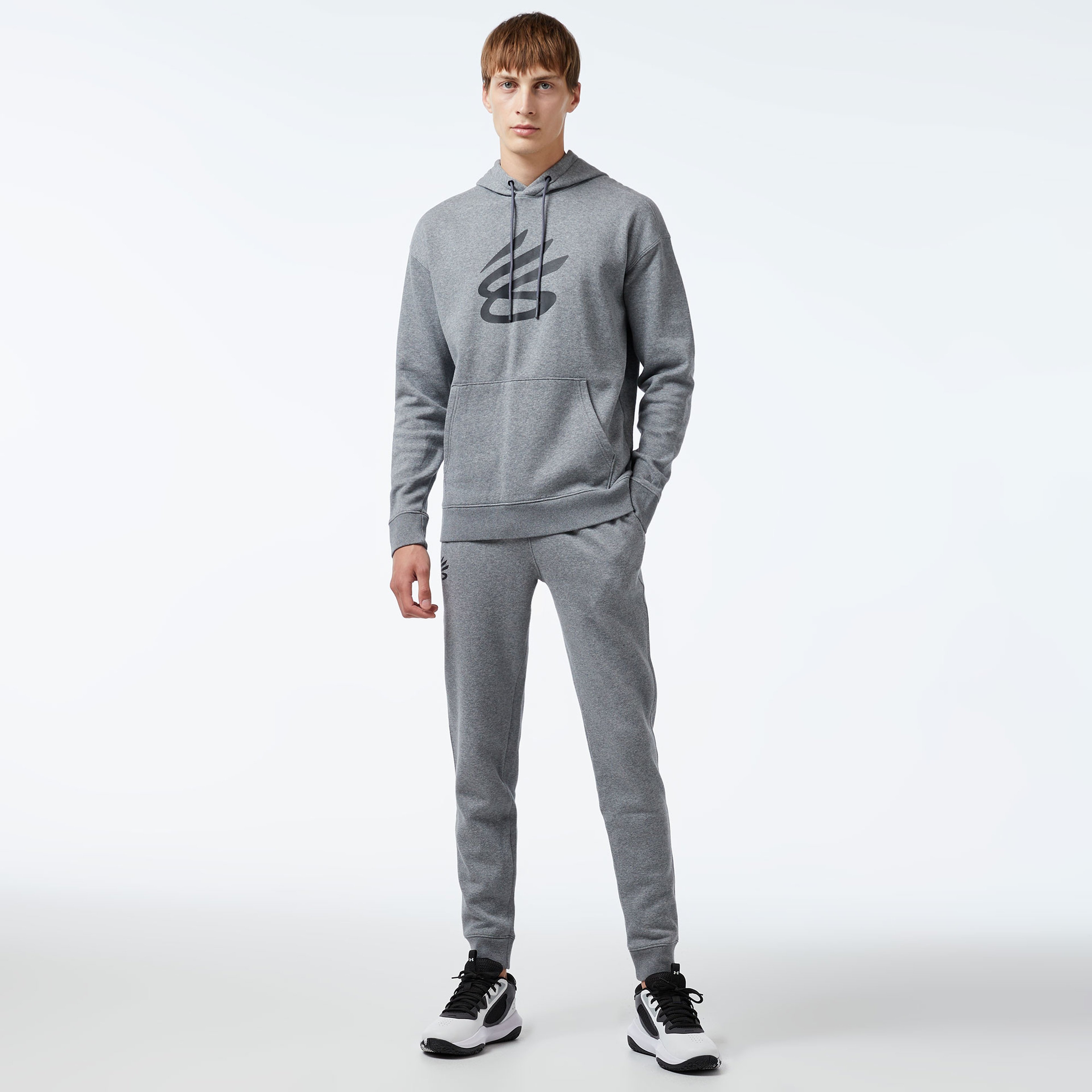 Under Armour Curry Splash Erkek Gri Hoodie
