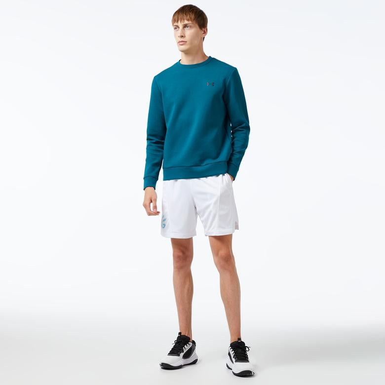 Under Armour Unstoppable Flc Crew Erkek Mavi Sweatshirt