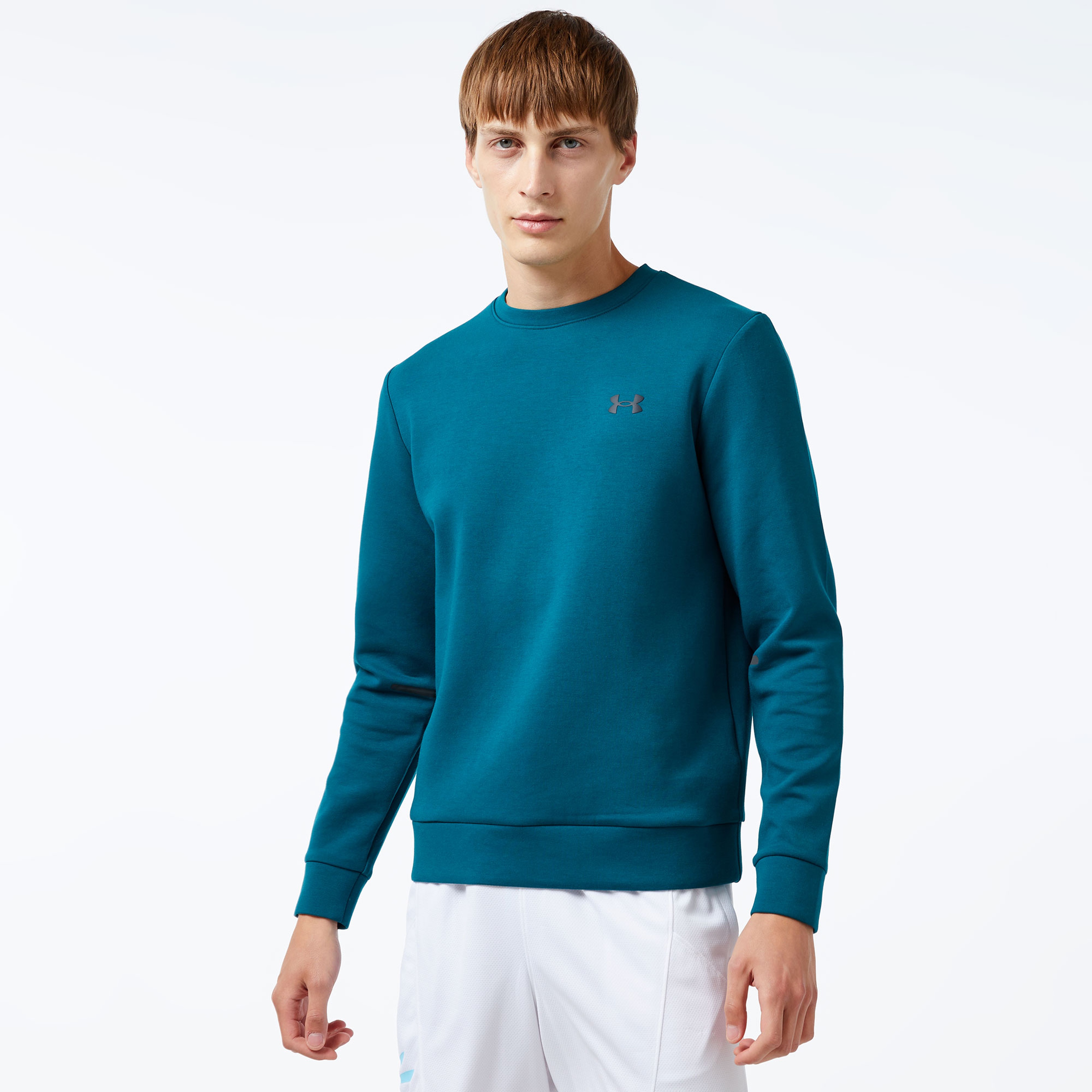 Under Armour Unstoppable Flc Crew Erkek Mavi Sweatshirt